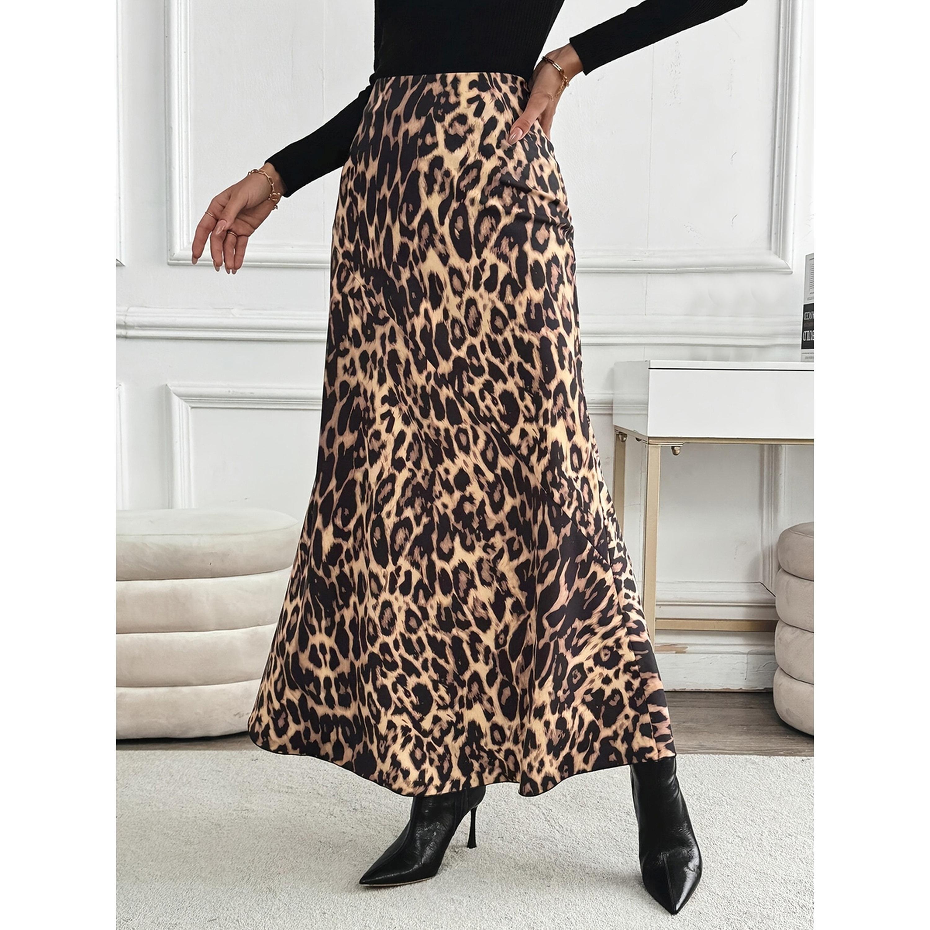 Take Two Leopard Print A-Line Midi Skirt-women-clothing-skirts-image-5