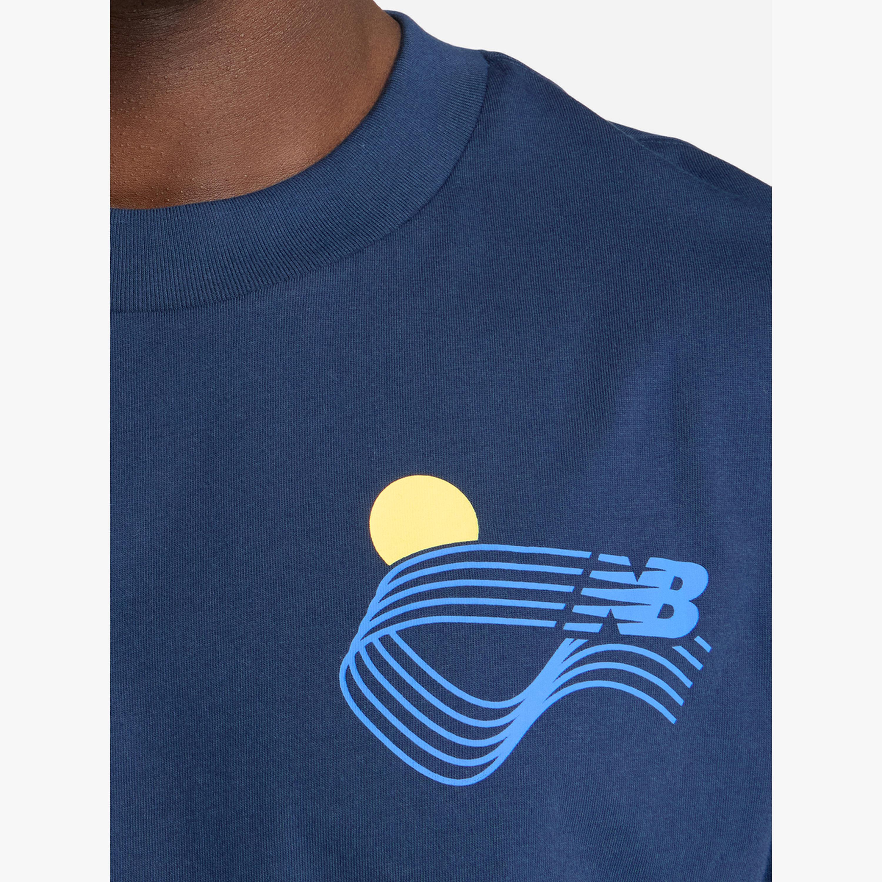 New Balance Men Navy Blue Logo Crew Neck T-Shirt-men-clothing-tshirtsandpolos-tshirts-image-4
