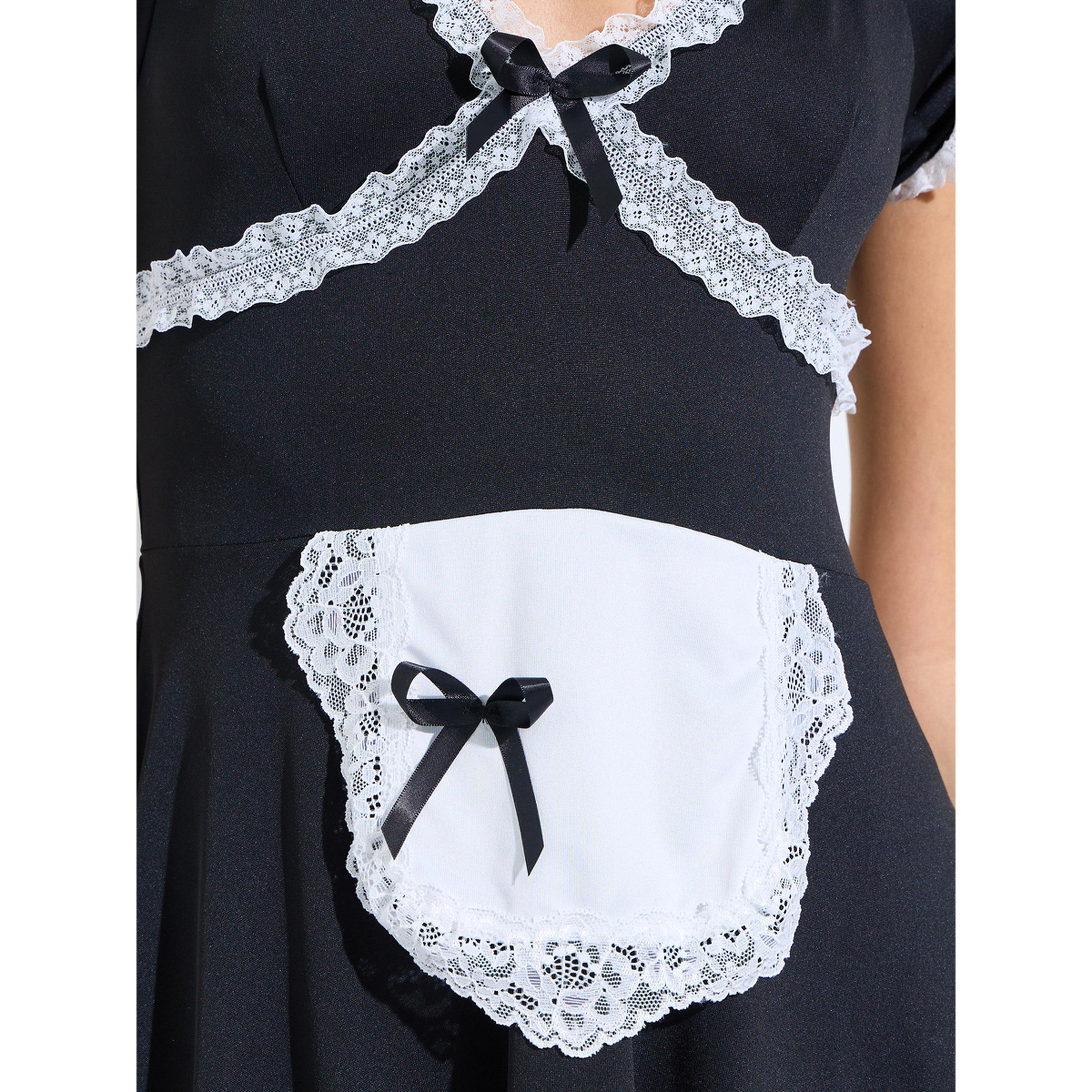 طقم من بيبي دول بزي الخادمة وتفاصيل فيونكة مع حزام رباط-women-clothing-lingerie-lingeriesets-image-6