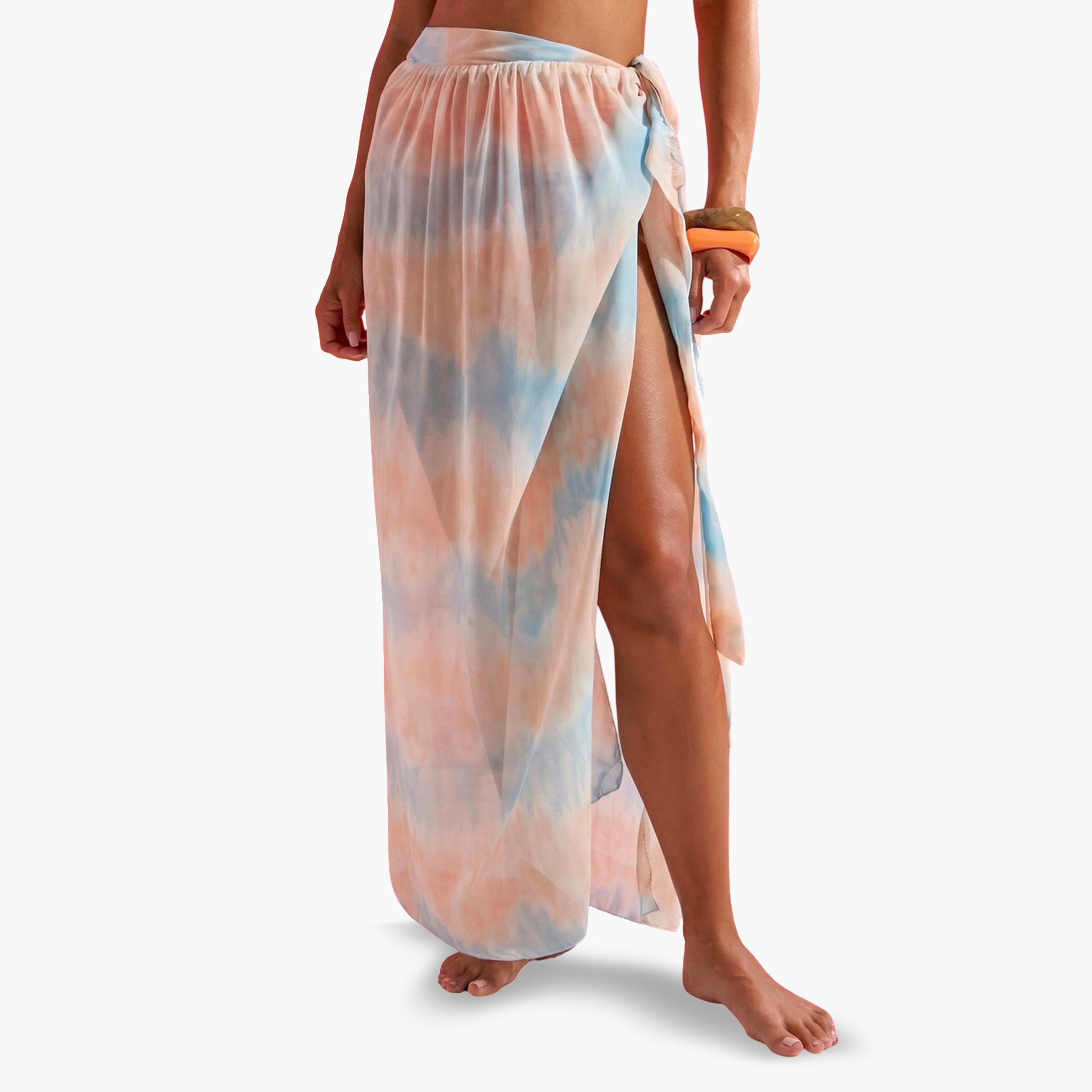 Styli Tie-Dye Print Maxi Sarong with Tie Detail-women-clothing-swimandbeach-beach-coverups-image-1