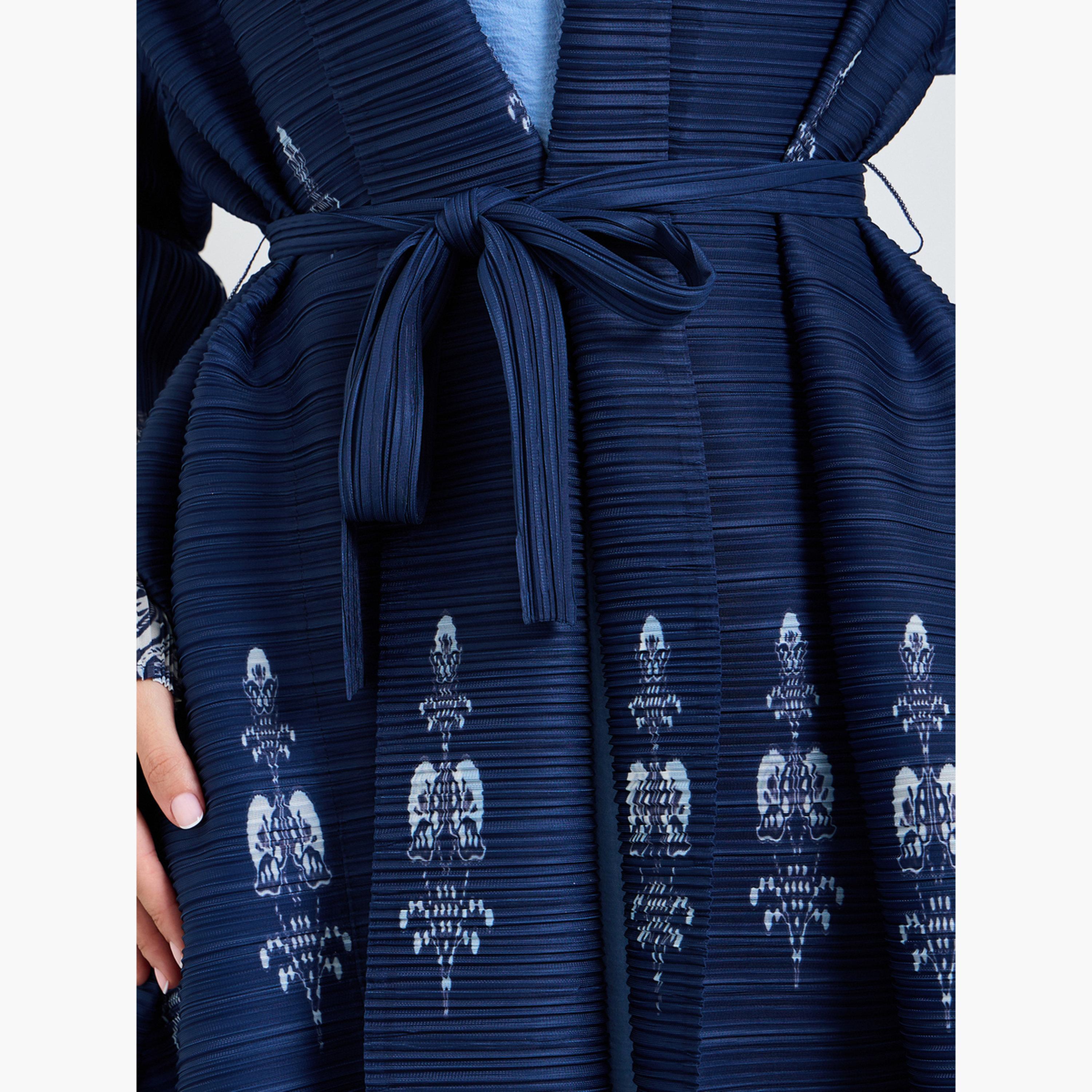 عباية بليسيه مطبوعة بحزام ربط-women-arabicclothing-abayas-image-5