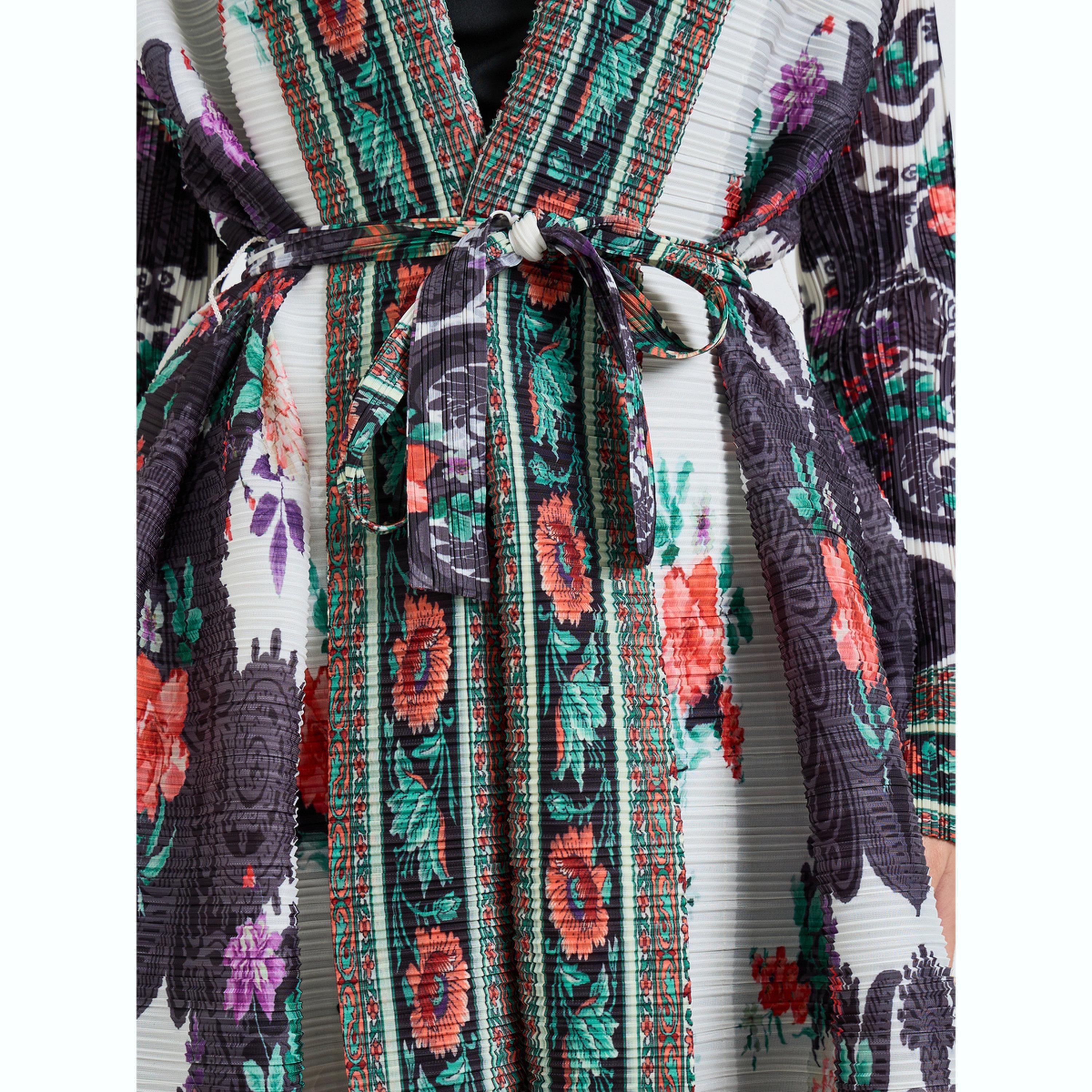 Take Two Printed Textured Pleated Open Front Abaya-women-arabicclothing-abayas-image-5