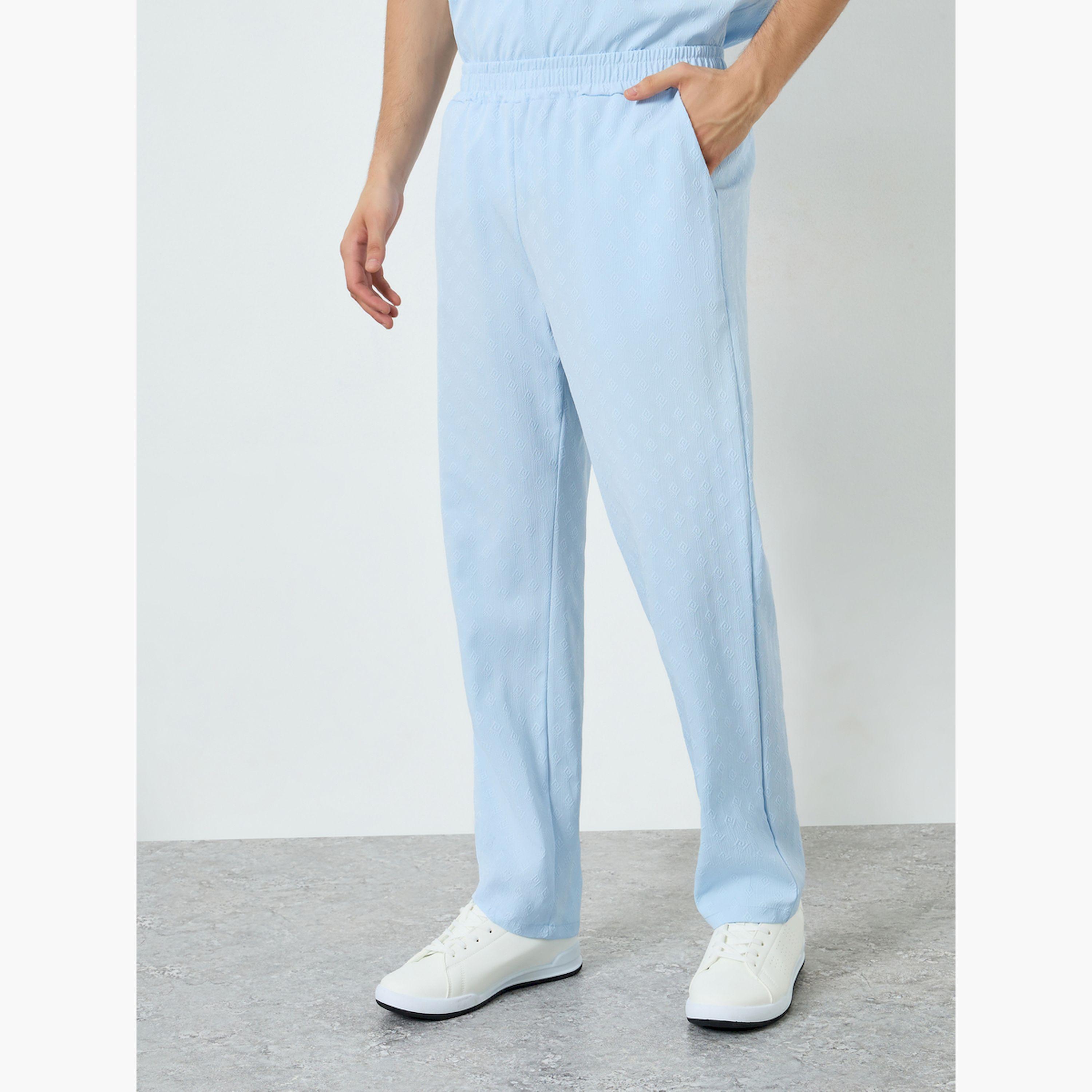 Take Two Men Jacquard Short Sleeve Shirt and Pants Set-men-clothing-coordsets-image-4