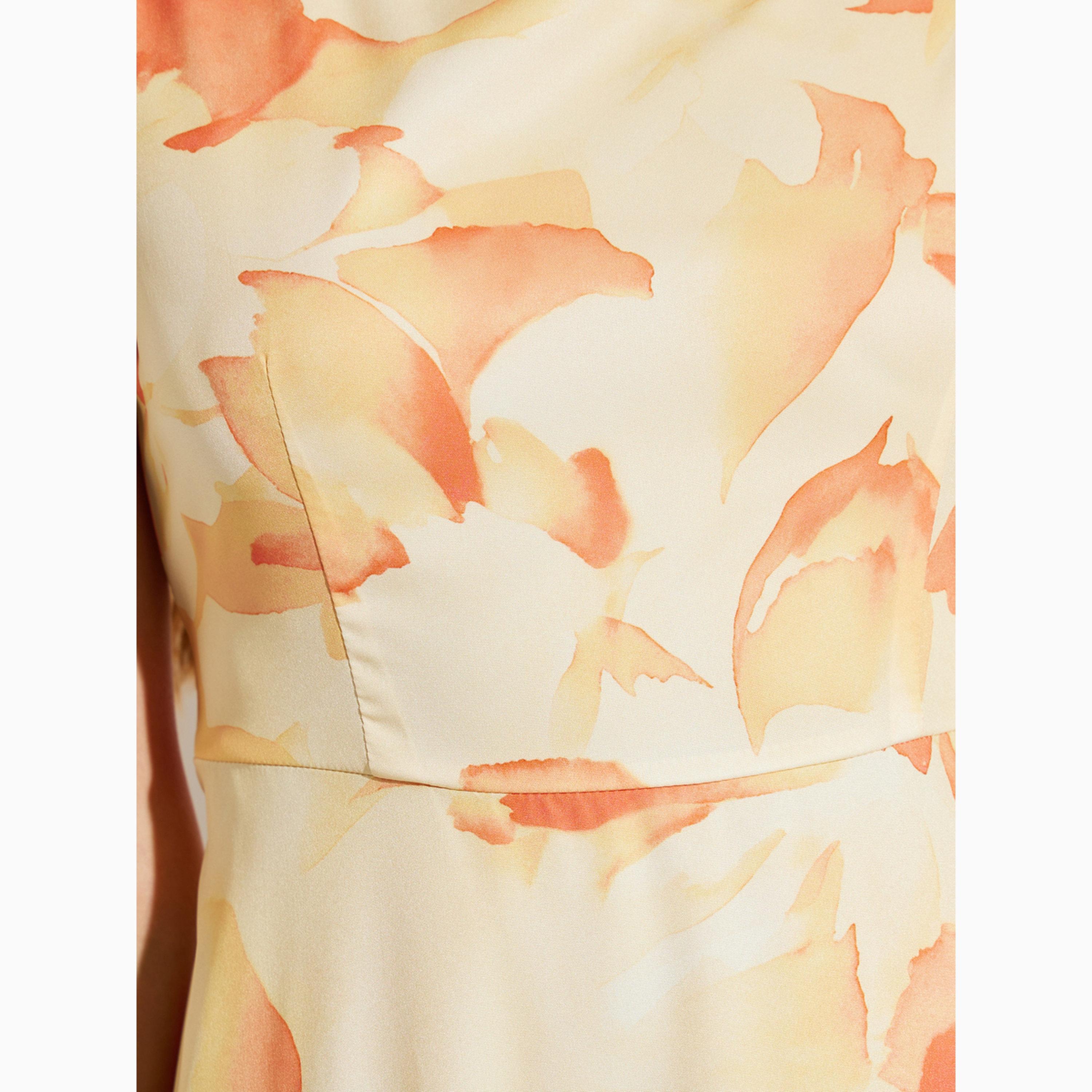 فستان ميدي بحافة واسعة ونقشة زهور-women-clothing-dresses-image-5
