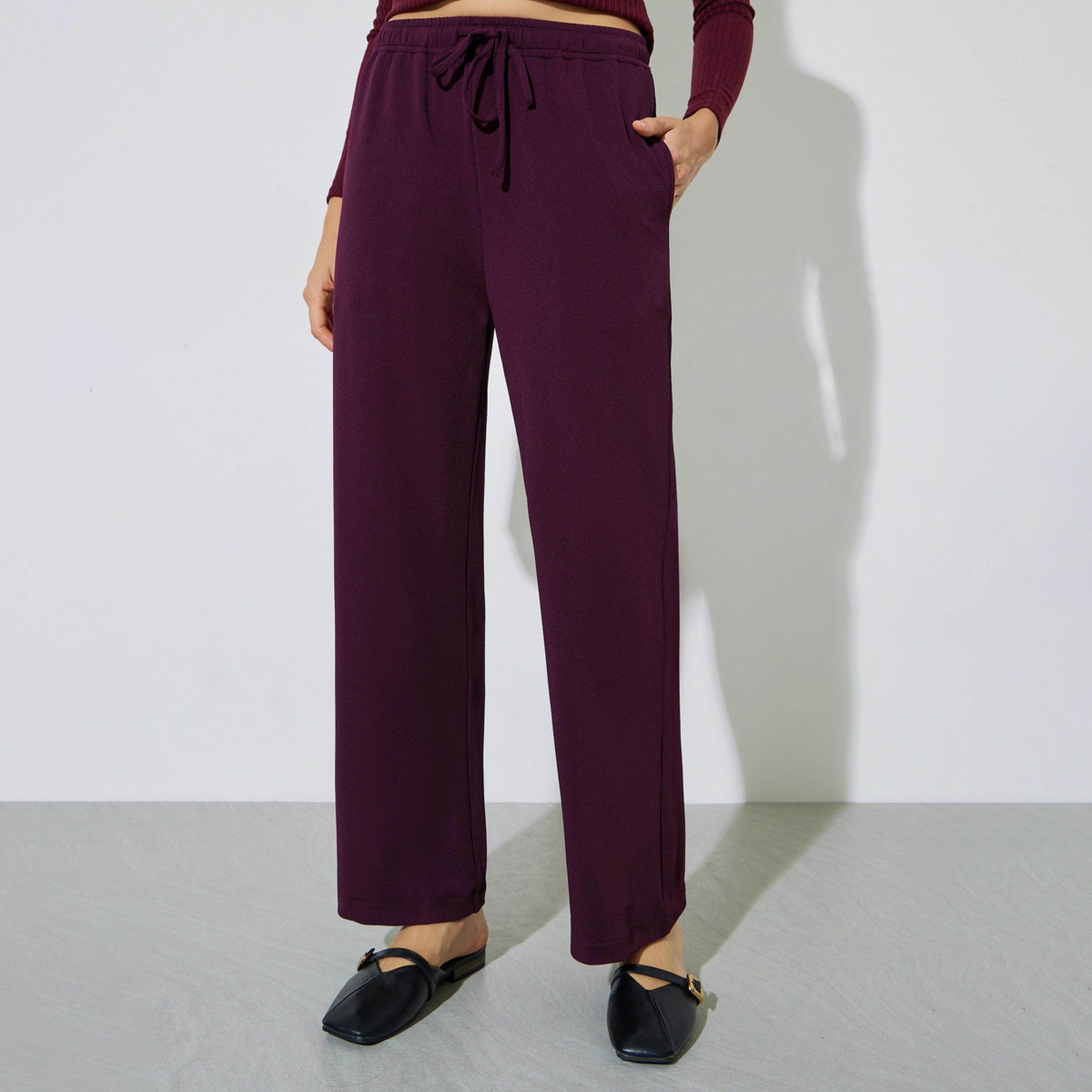 بنطال برباط وقصة مستقيمة-women-clothing-bottoms-joggers-image-1