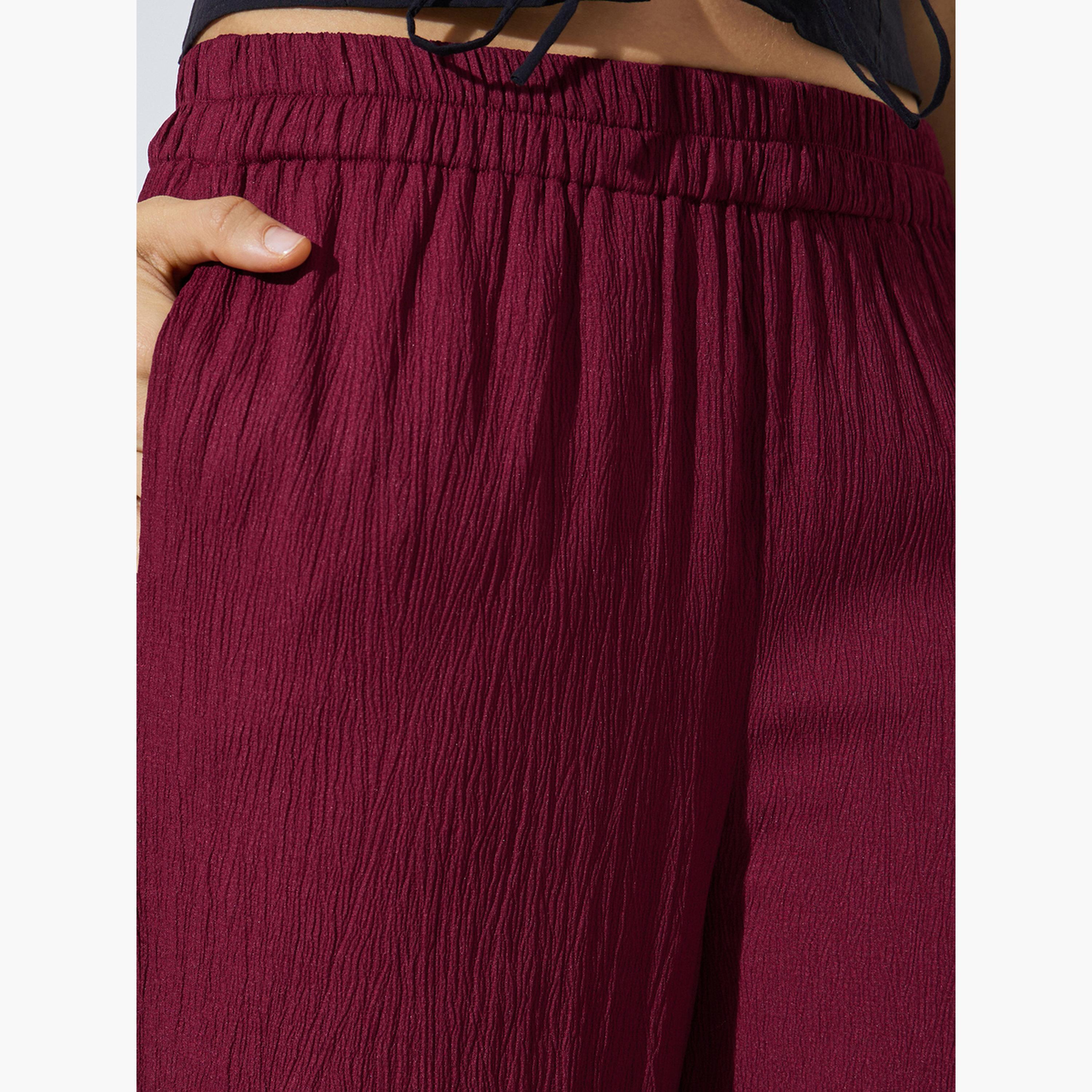 بنطال بأرجل واسعة وخصر مطاطي-women-clothing-bottoms-joggers-image-3