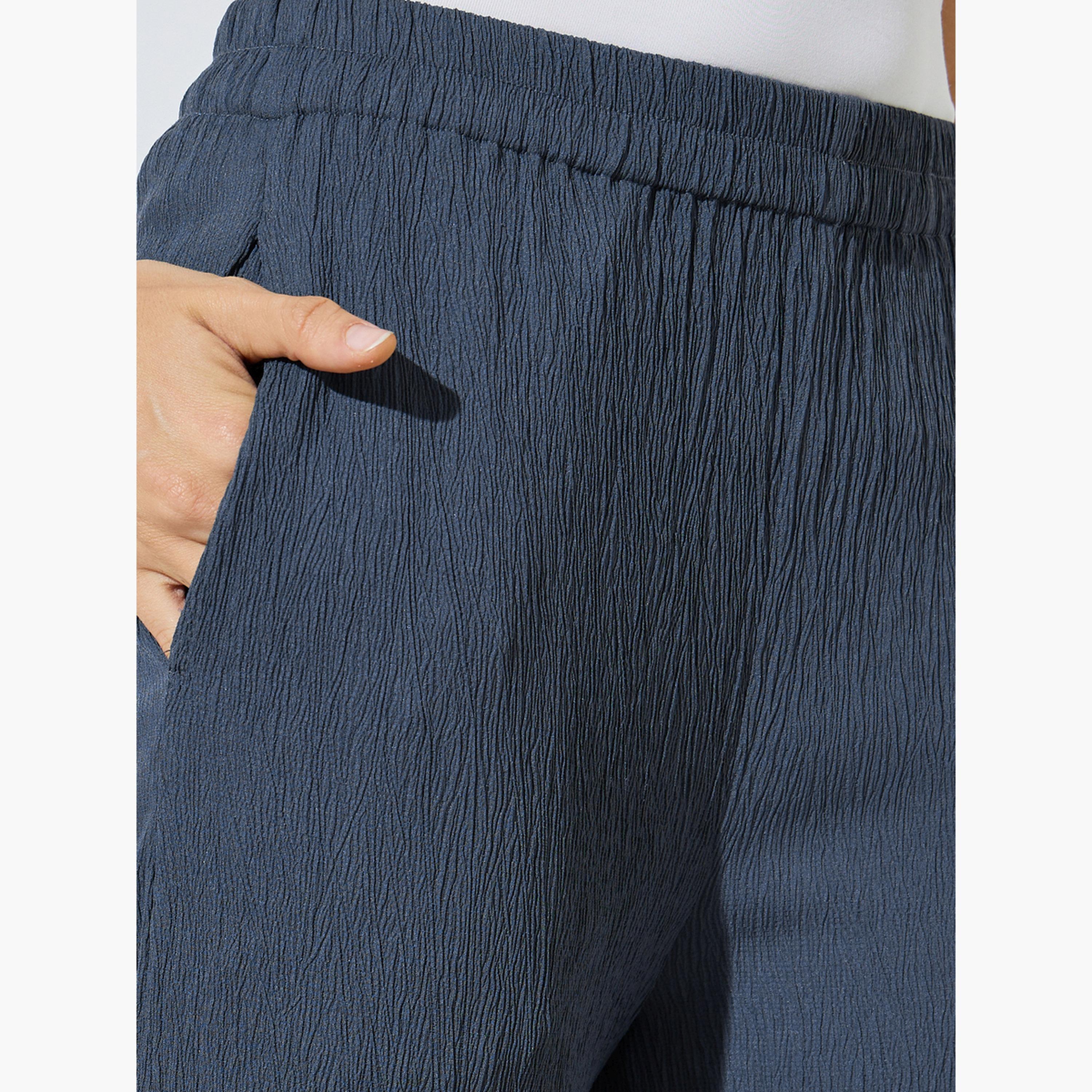 بنطال بأرجل واسعة وخصر مطاطي-women-clothing-bottoms-joggers-image-3