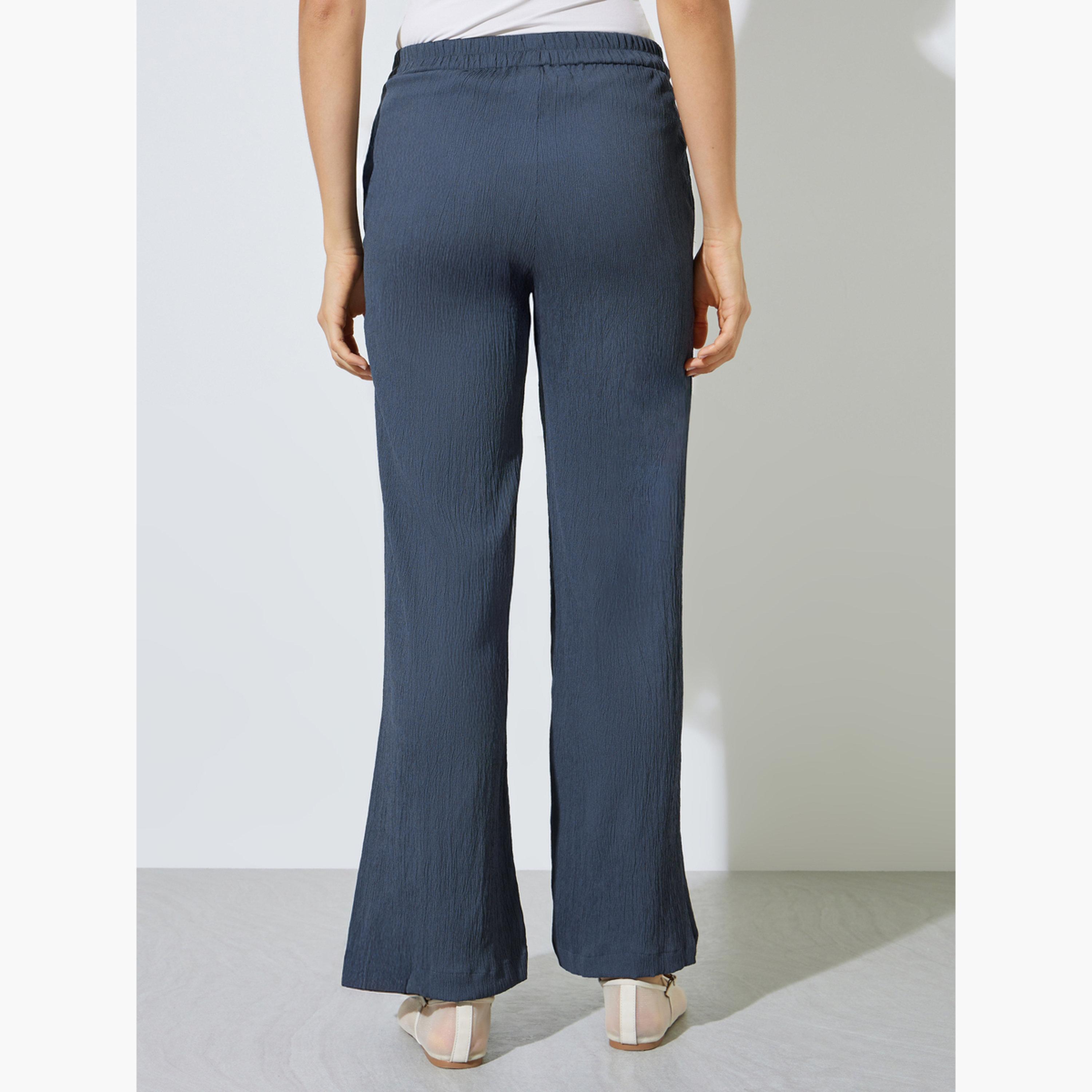 بنطال بأرجل واسعة وخصر مطاطي-women-clothing-bottoms-joggers-image-4