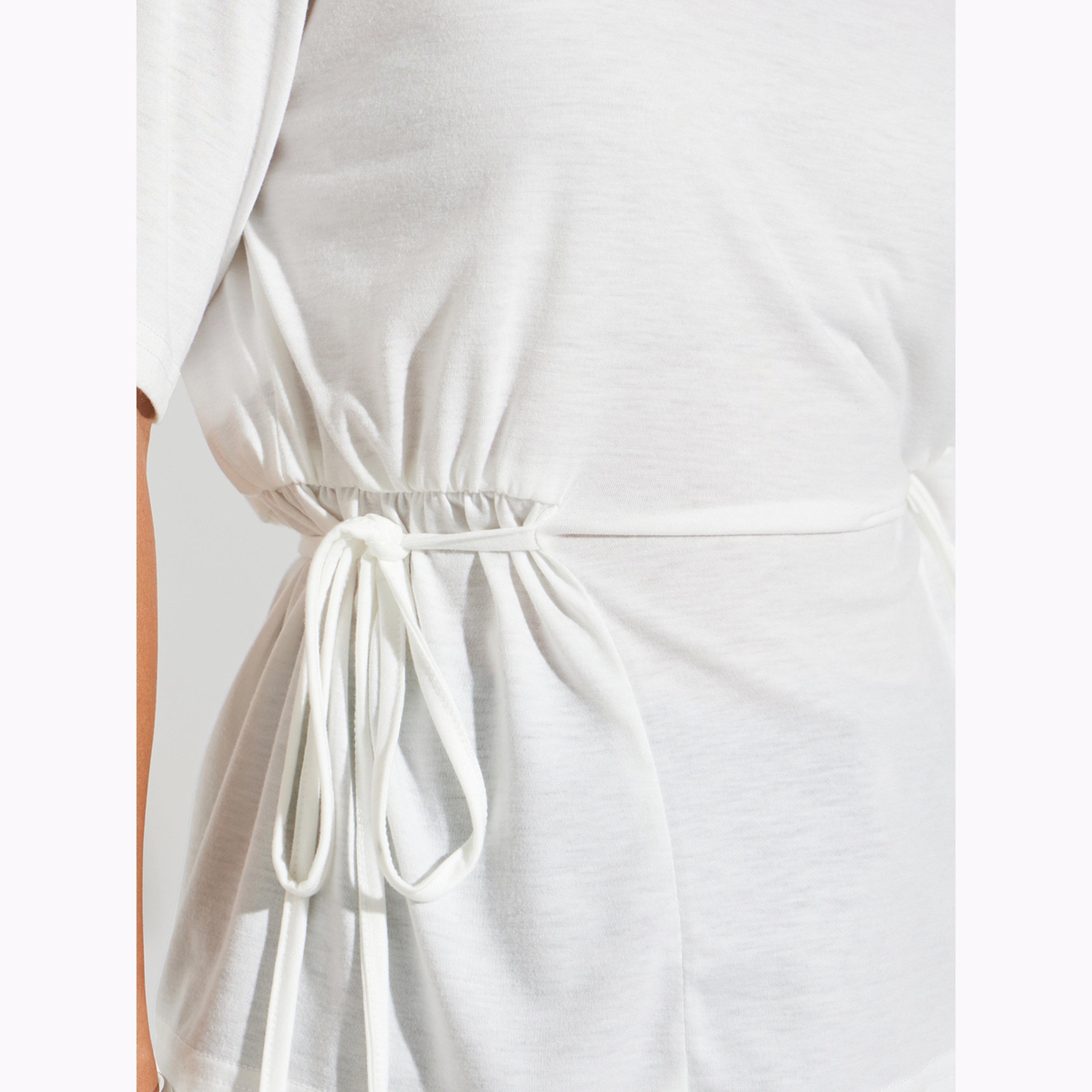 Styli White Tie-Side Detail T-Shirt-women-clothing-shirtsandblouses-blouses-image-4