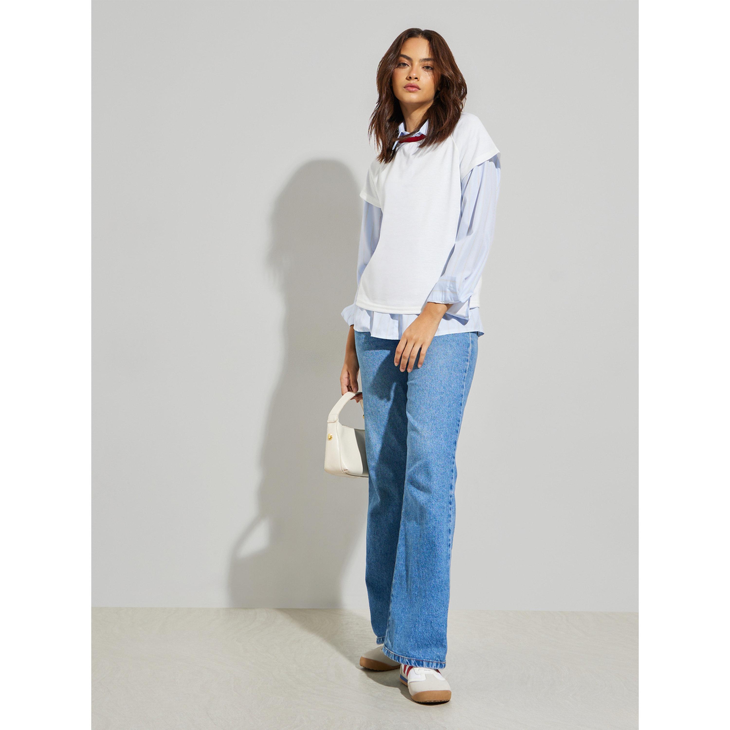 تيشيرت سادة بياقة دائرية-women-clothing-tshirts-image-2