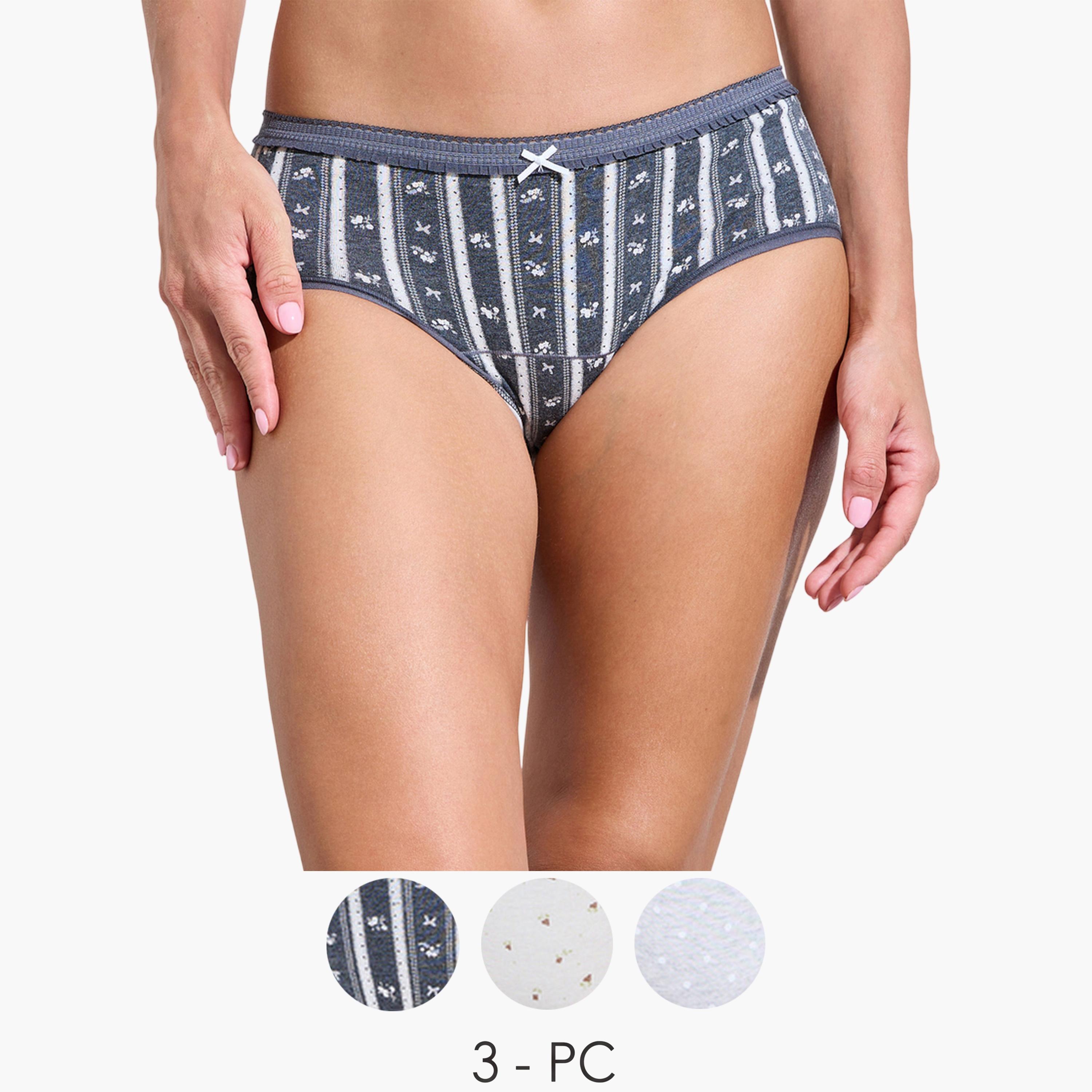 Styli Pack of 3 - Assorted Printed Full Briefs-women-clothing-lingerie-panties-image-1