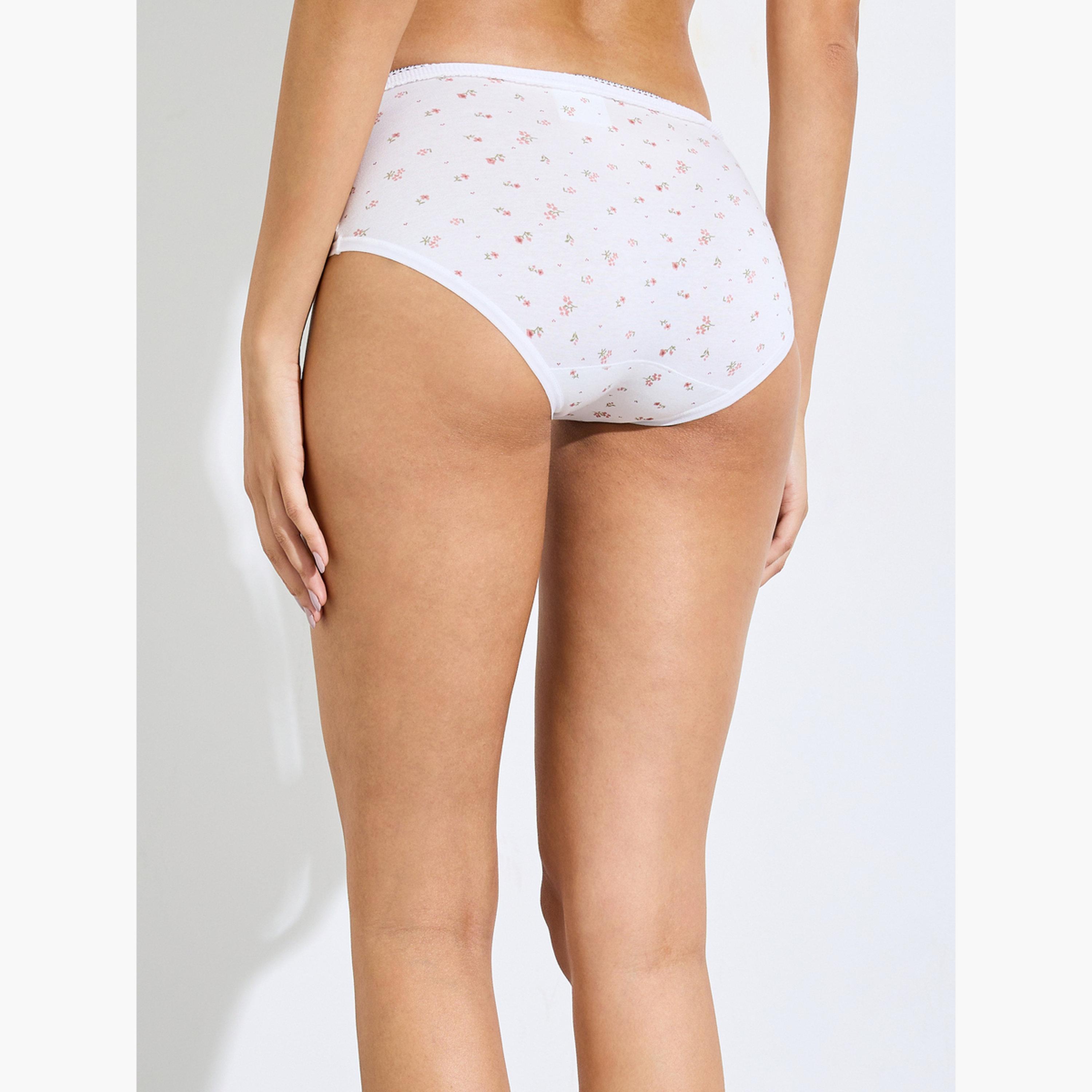 طقم من 3 سراويل داخلية كاملة مطبعة ومتنوعة-women-clothing-lingerie-panties-image-5