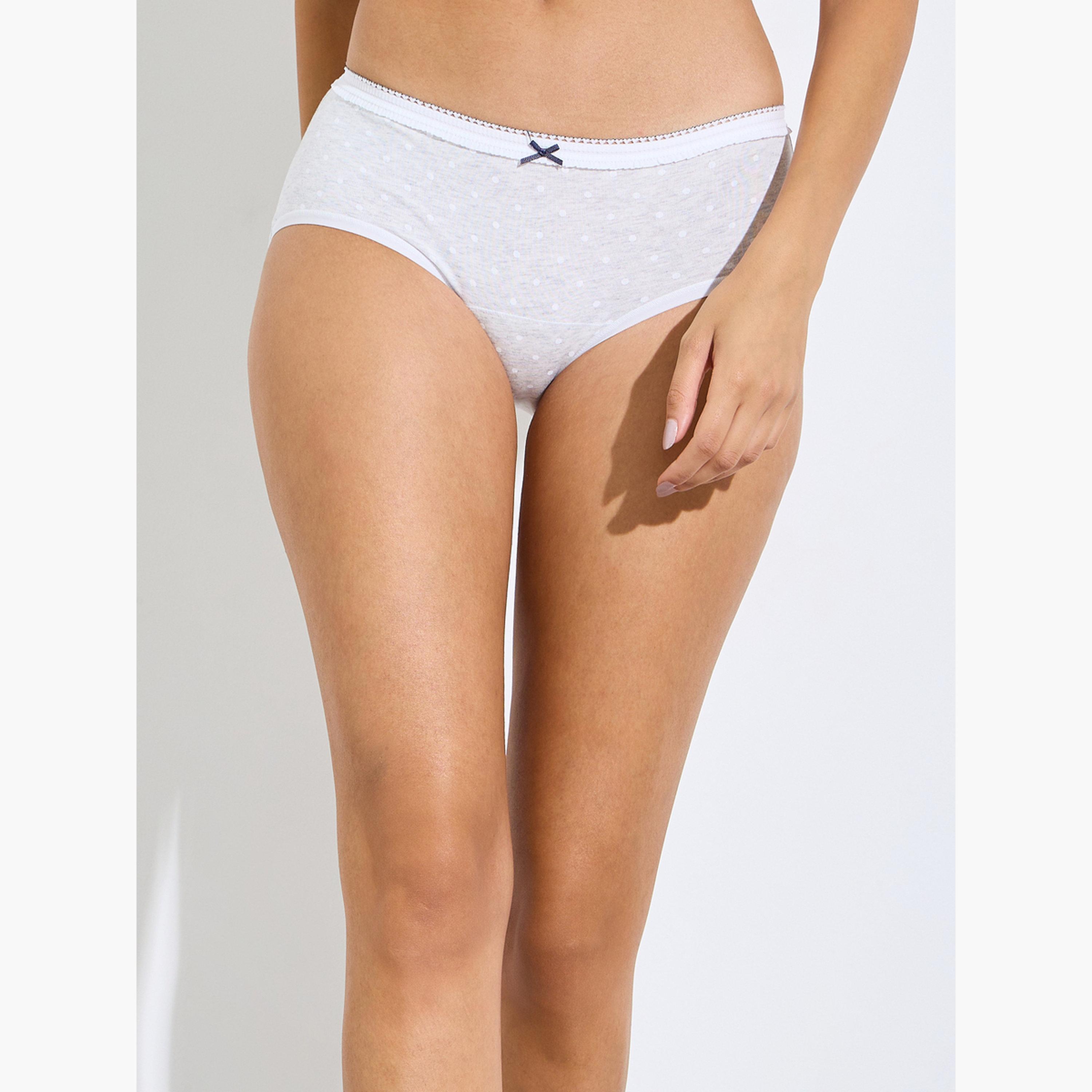 طقم من 3 سراويل داخلية كاملة مطبعة ومتنوعة-women-clothing-lingerie-panties-image-6