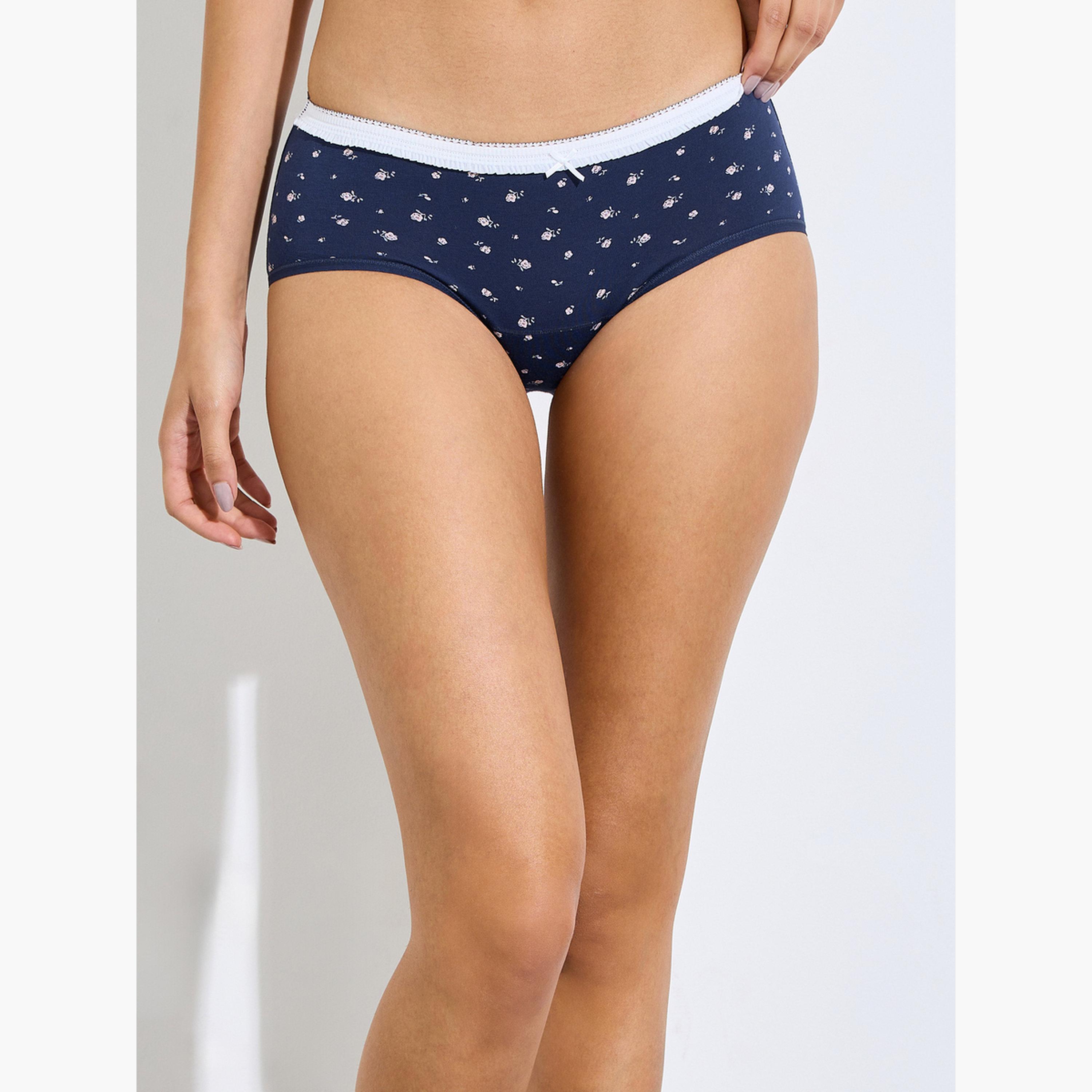 طقم من 3 سراويل داخلية كاملة مطبعة ومتنوعة-women-clothing-lingerie-panties-image-7