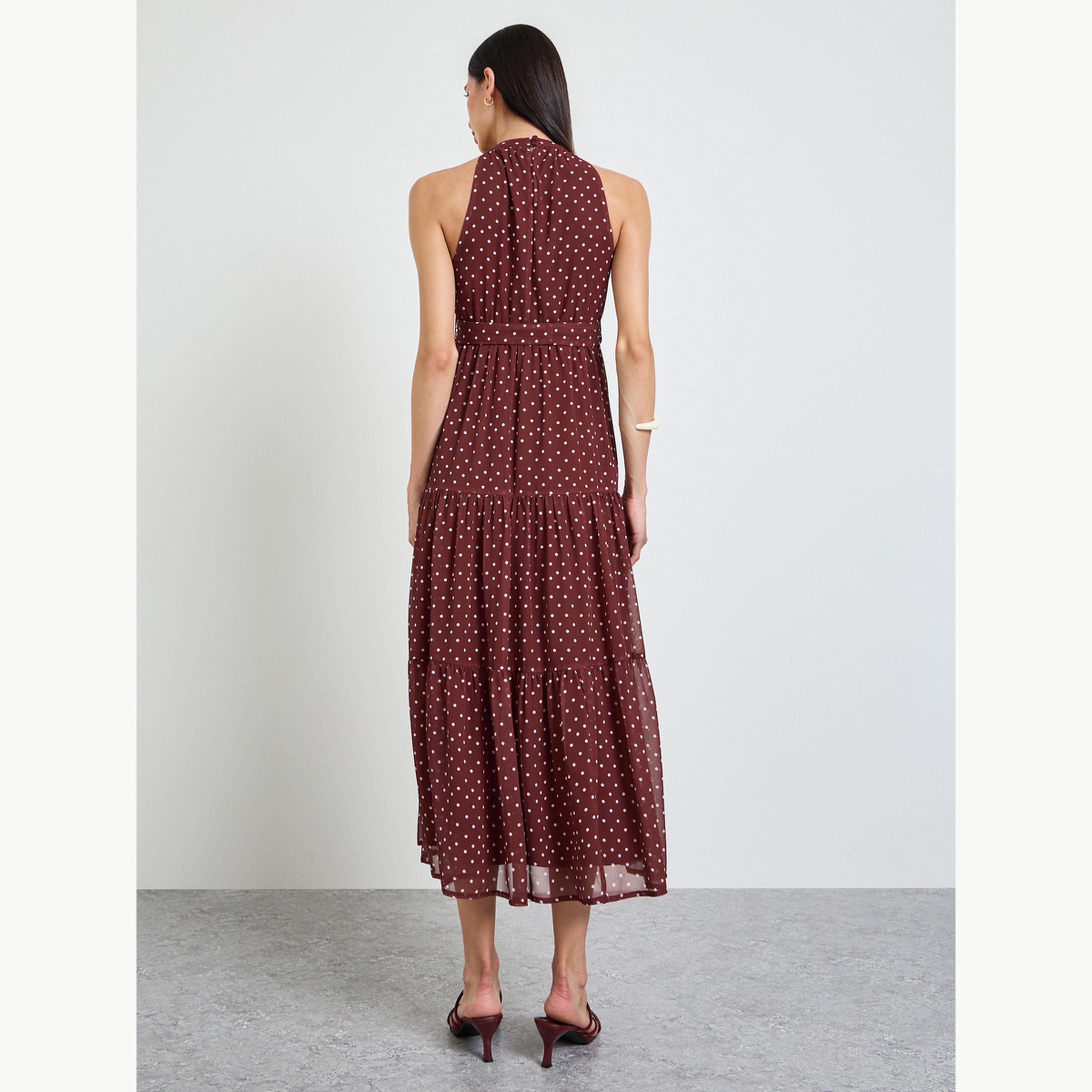 فستان طويل متعدد الطبقات بنمط منقط-women-clothing-dresses-image-3