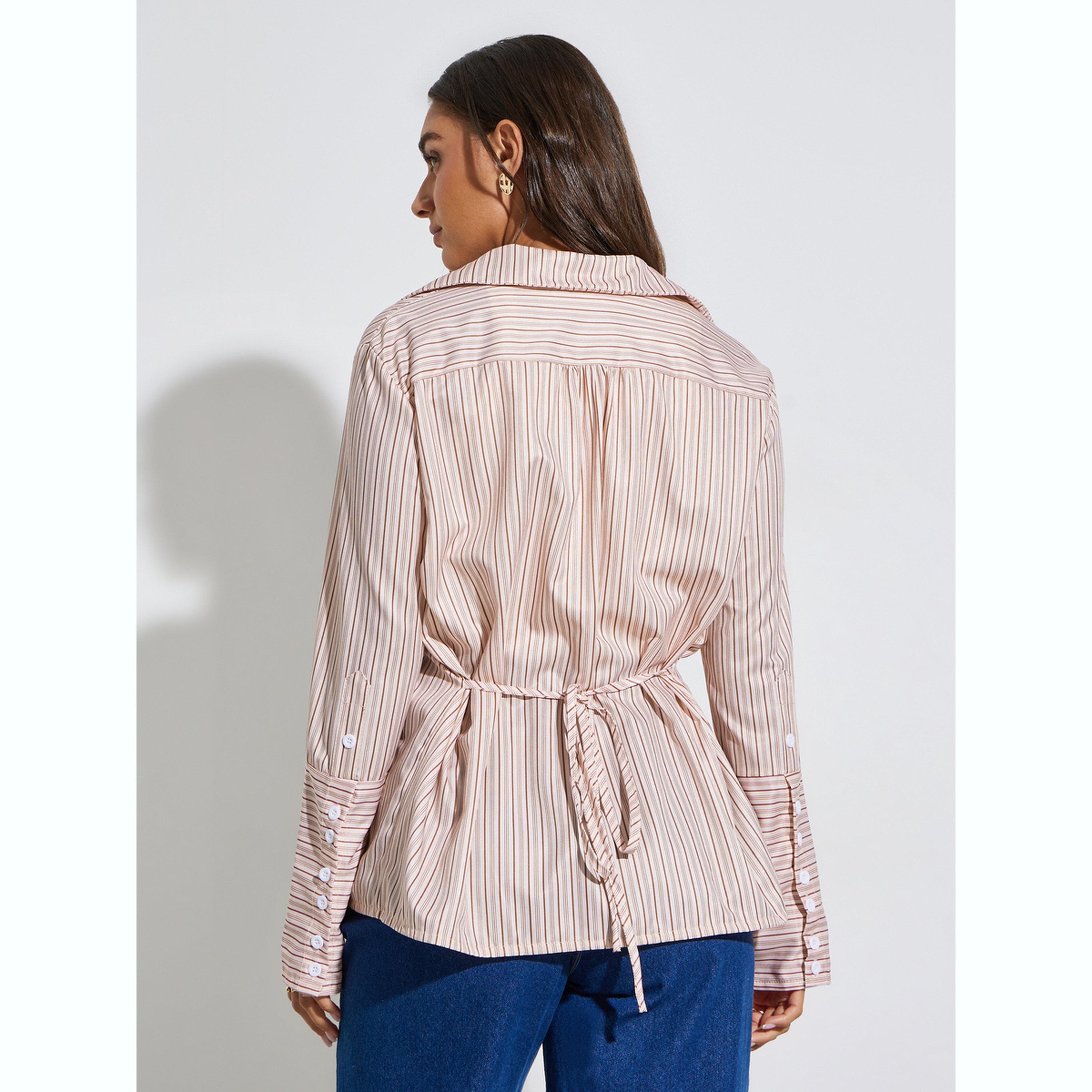بلوزة واسعة ومخططة بأكمام طويلة-women-clothing-shirtsandblouses-shirts-image-4