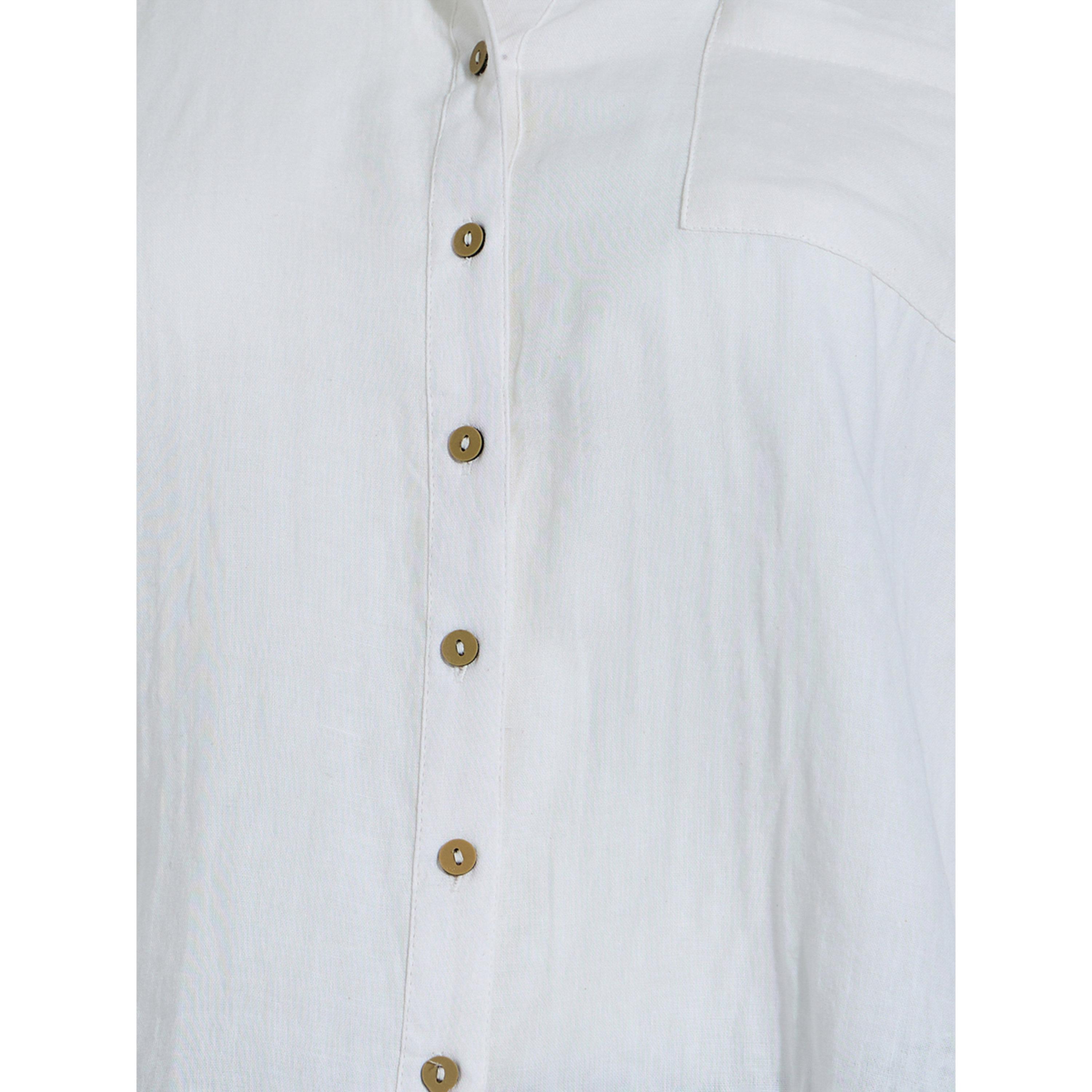 Styli Plus Size Off White Solid Pocket Detail Oversized Shirt-women-clothing-shirtsandblouses-shirts-image-4