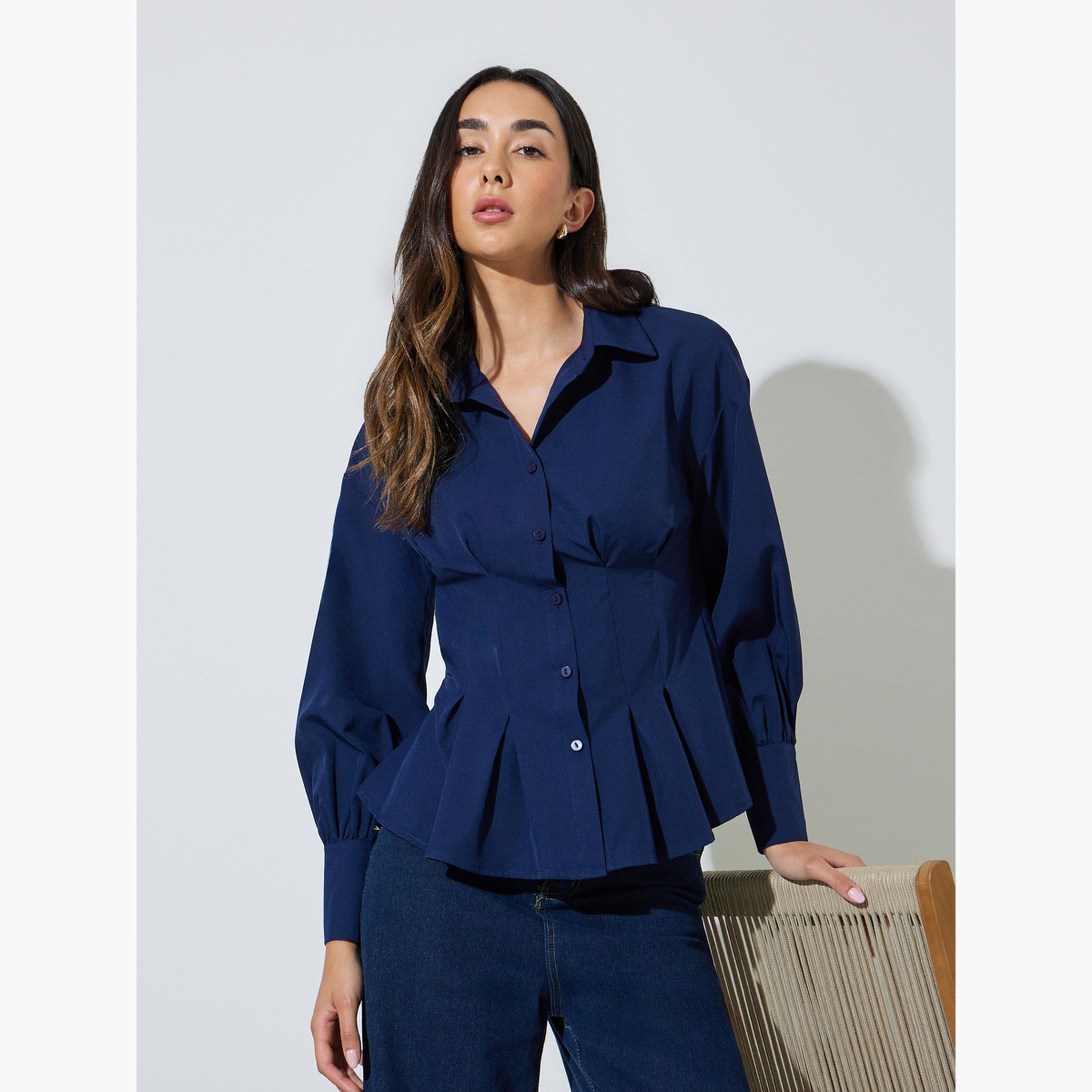 بلوزة بيبلوم ضيقة بأزرار-women-clothing-shirtsandblouses-shirts-image-1