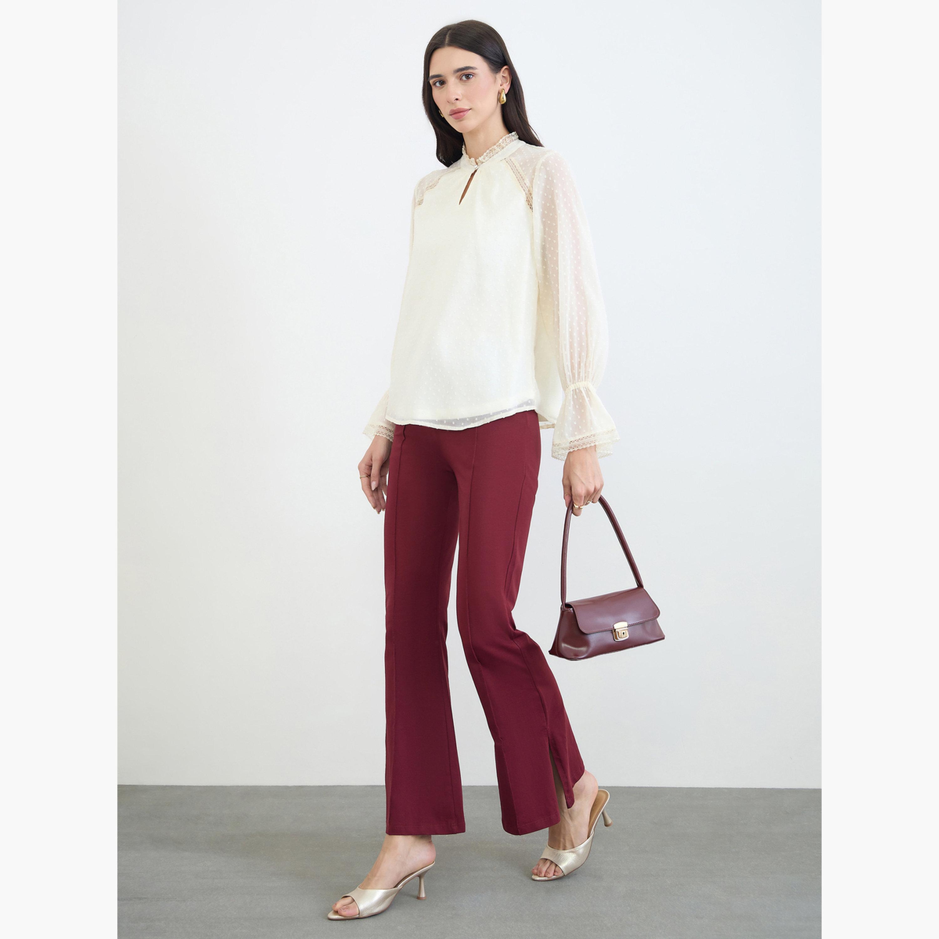 ستايلي - عبوة من قطعتين - بنطلون ضيق واسع بلون موحد-women-clothing-bottoms-leggings-image-2
