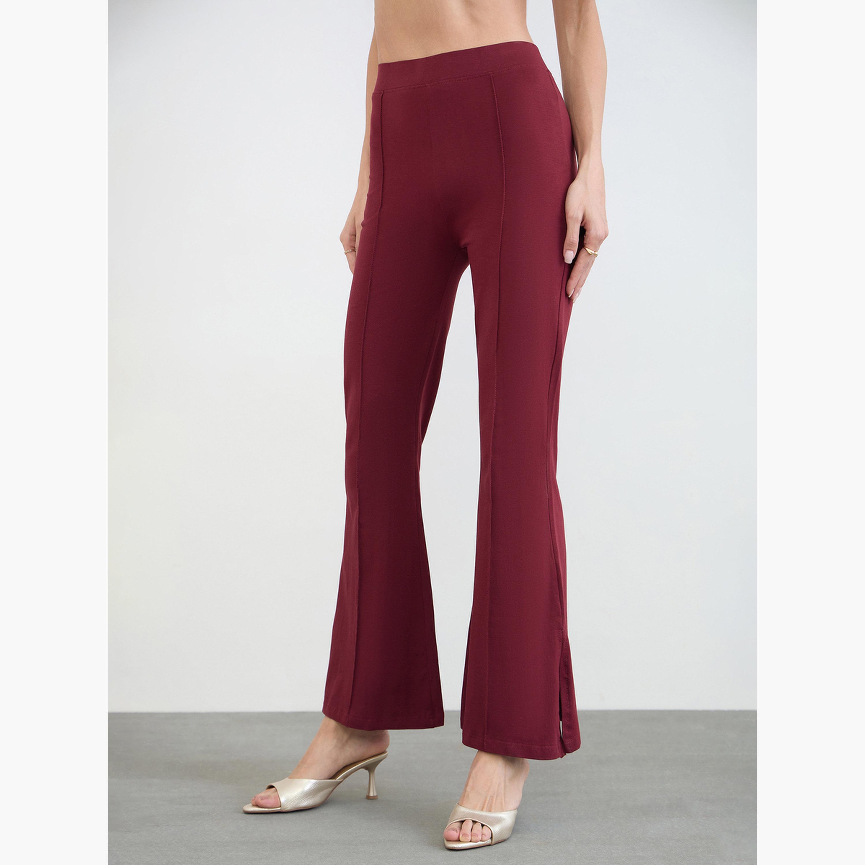 ستايلي - عبوة من قطعتين - بنطلون ضيق واسع بلون موحد-women-clothing-bottoms-leggings-image-3