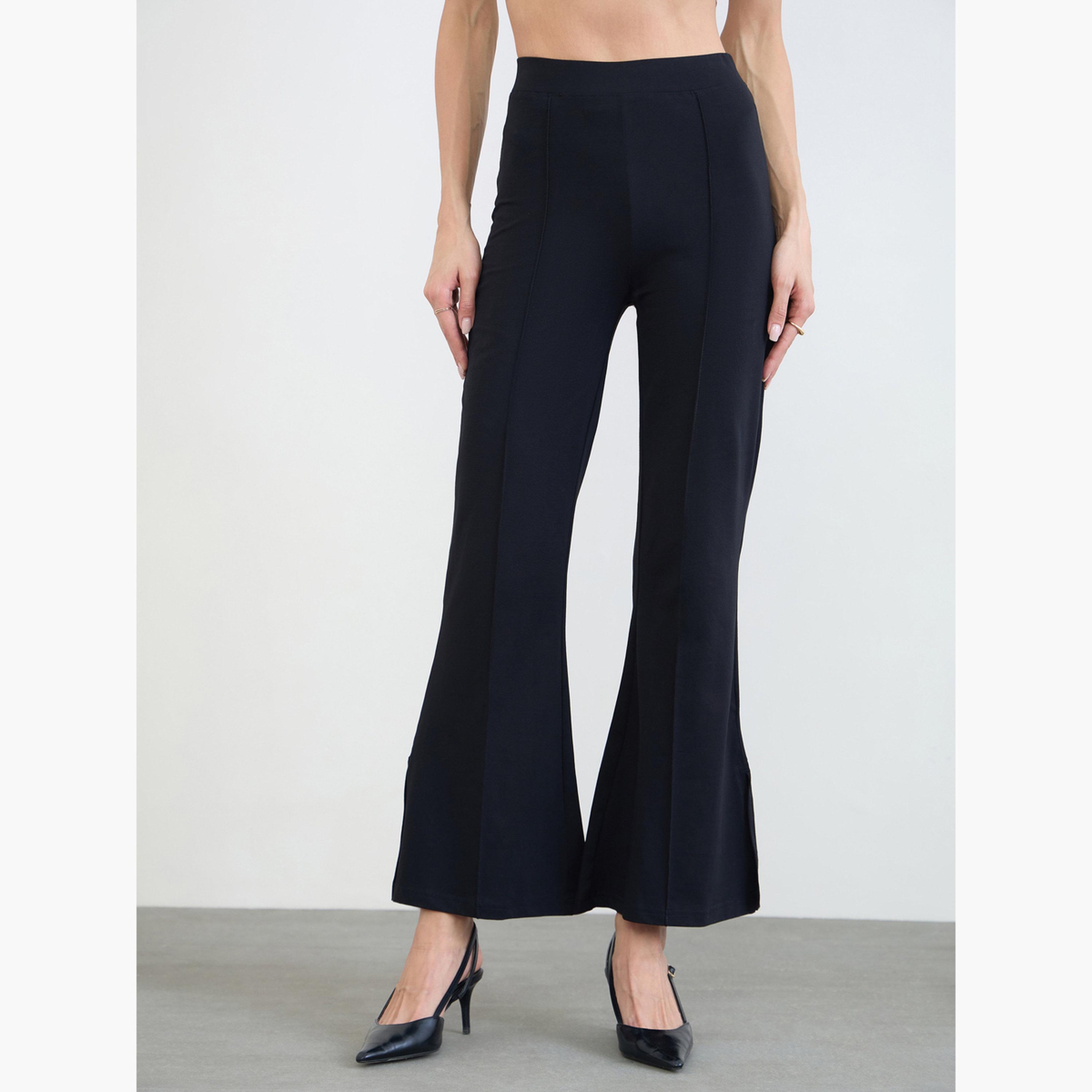 Styli Pack of 2 - Solid Flared Leggings-women-clothing-bottoms-leggings-image-3