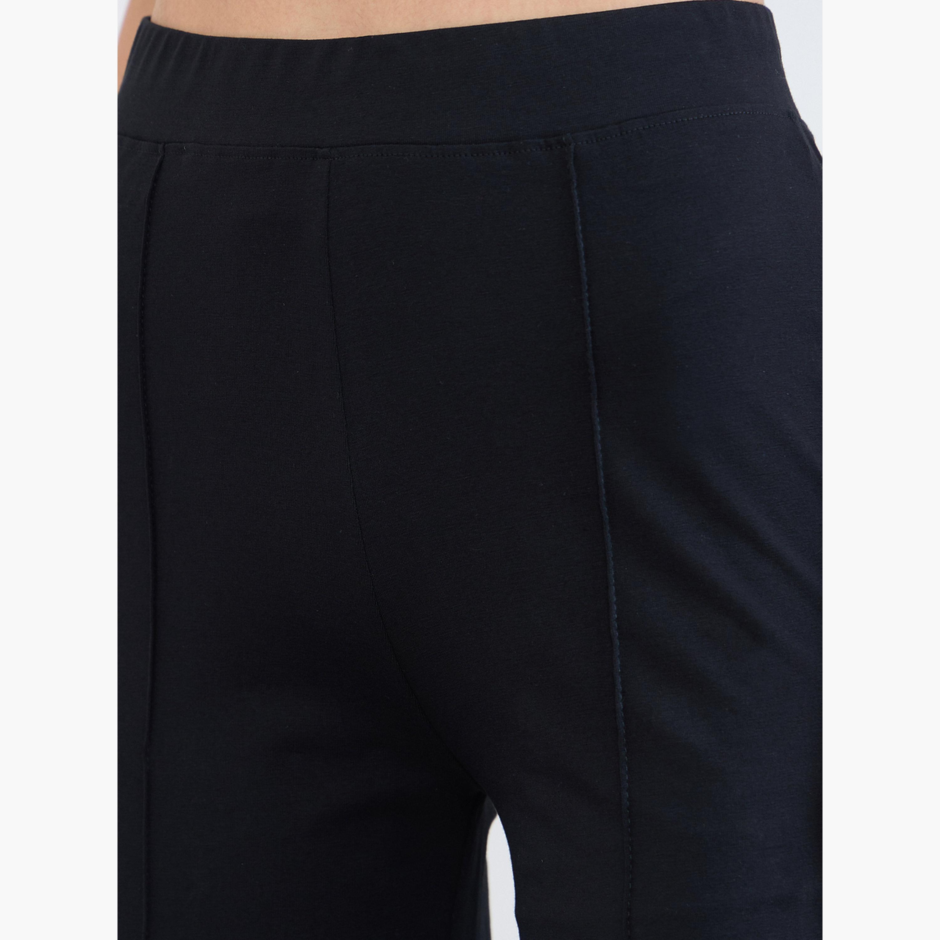 Styli Pack of 2 - Solid Flared Leggings-women-clothing-bottoms-leggings-image-4