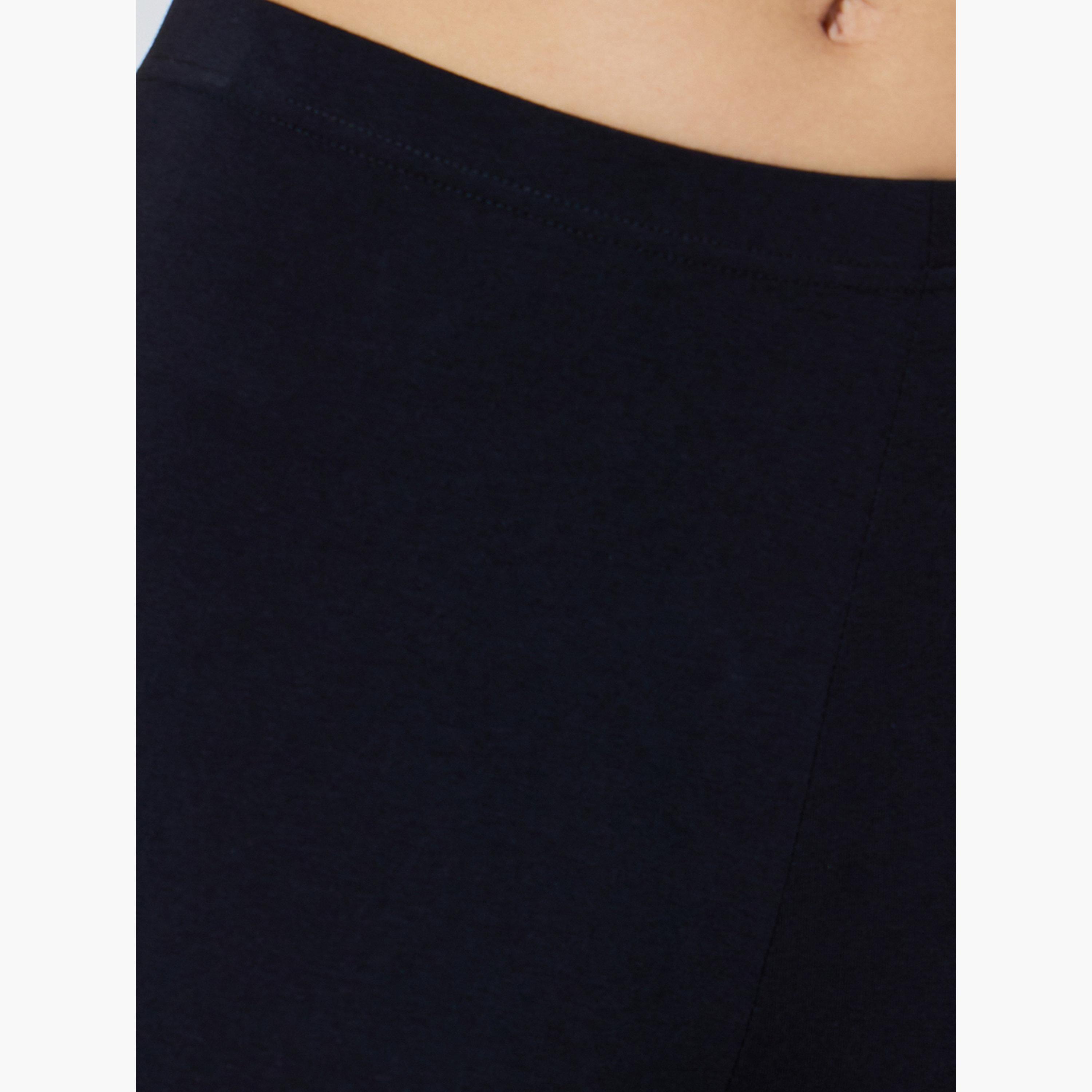طقم من 2 ليقنز بطول الكاحل بلون سادة لون أسود ورمادي داكن-women-clothing-bottoms-leggings-image-4
