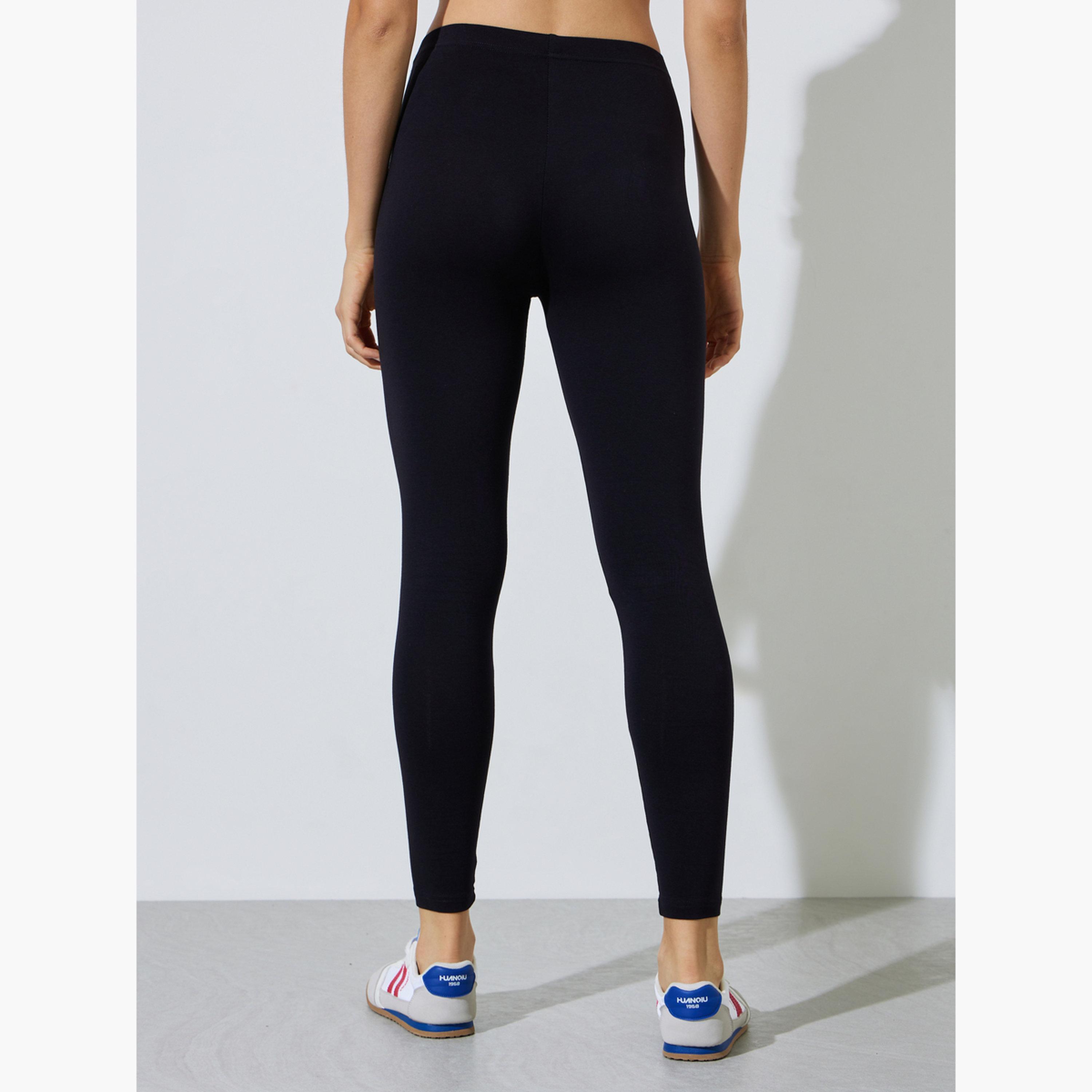 Styli Pack of 2 - Black and Navy Blue Solid Ankle-Length Leggings-women-clothing-bottoms-leggings-image-5