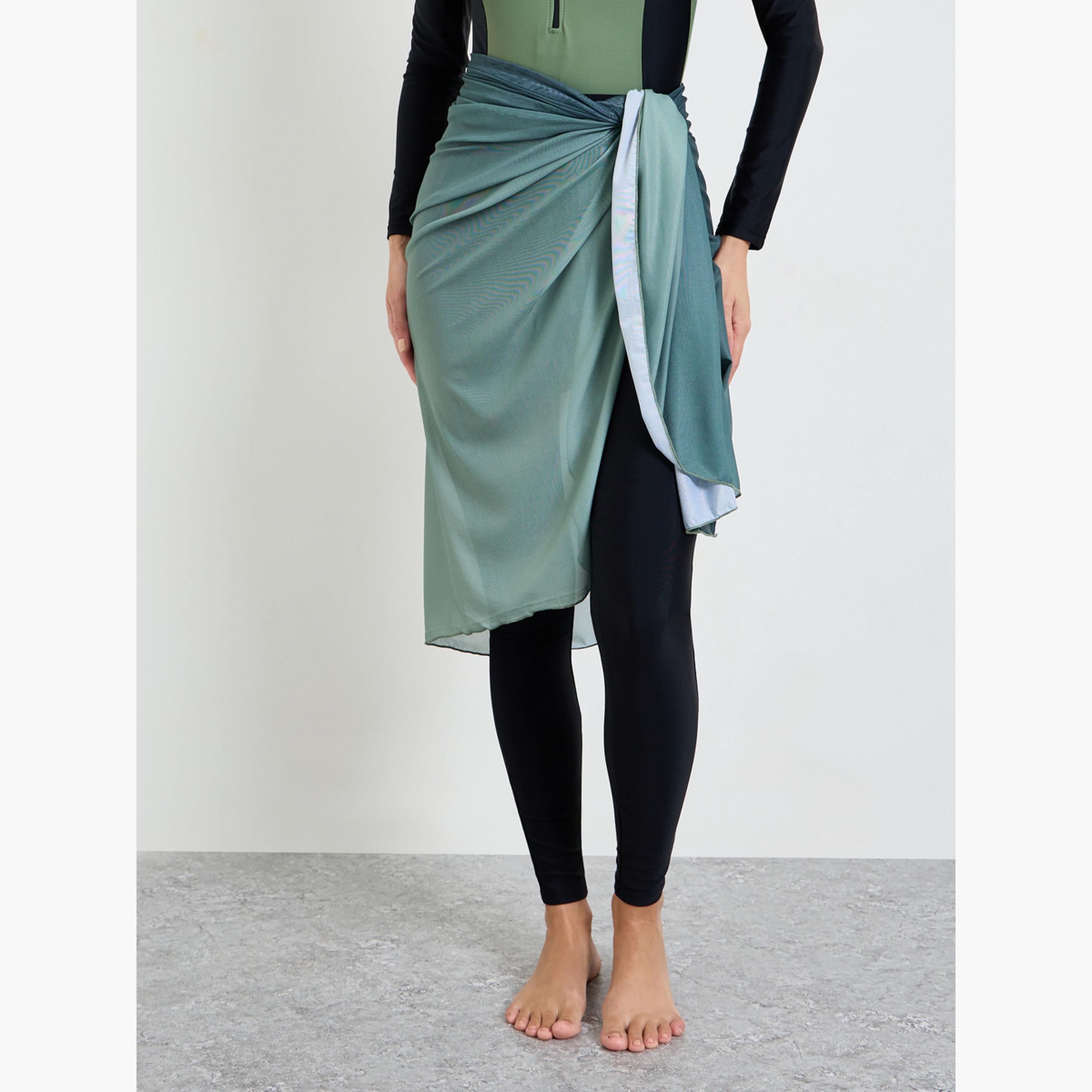 ستايلي - طقم 3 قطع - طقم بوركيني بألوان متداخلة، مايوه ضيق وتنورة ملفوفة-women-clothing-swimandbeach-beach-beachwear-image-6