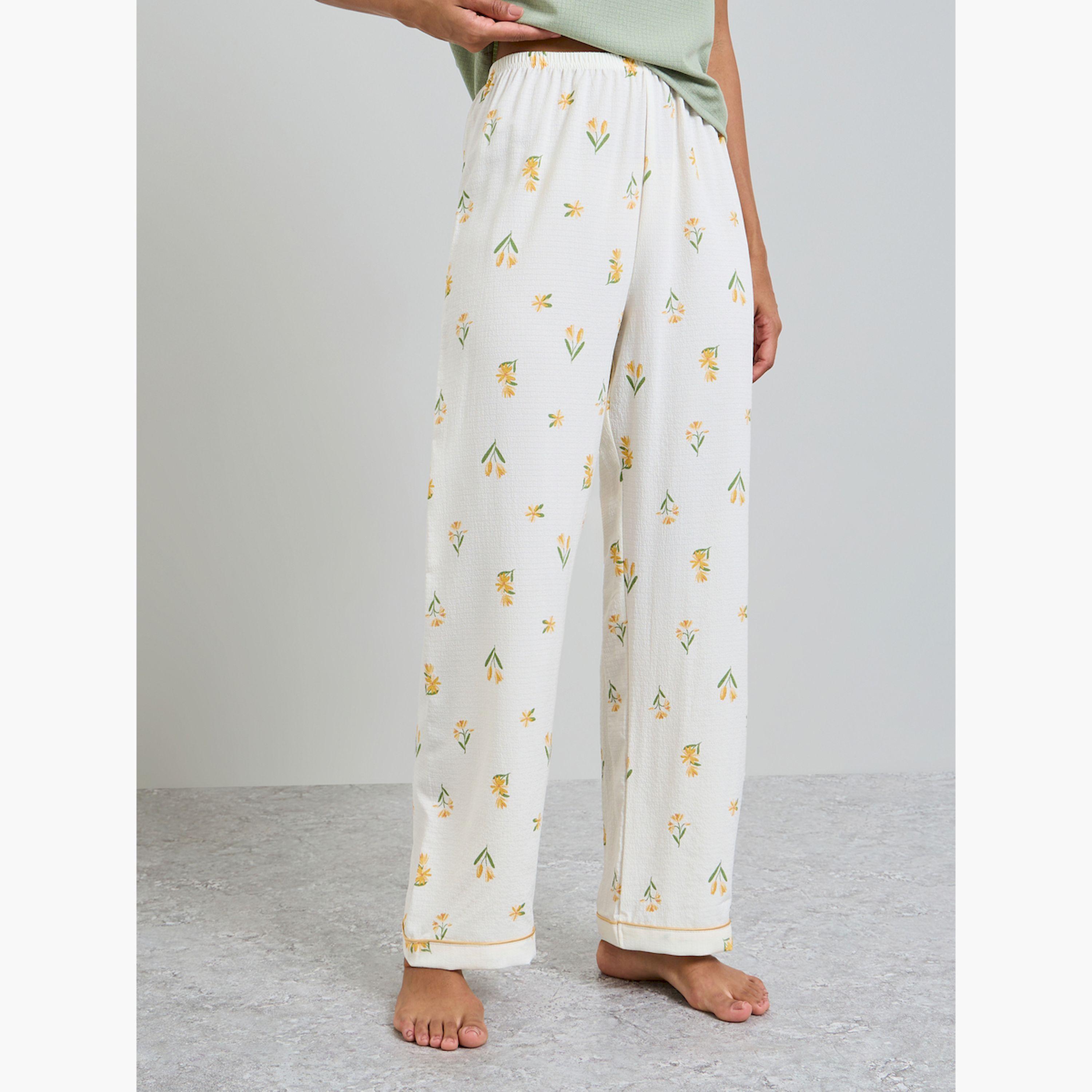 Take Two Solid Cami and Floral Print Pyjama Set-women-clothing-nightwear-pyjamas-longsets-image-4