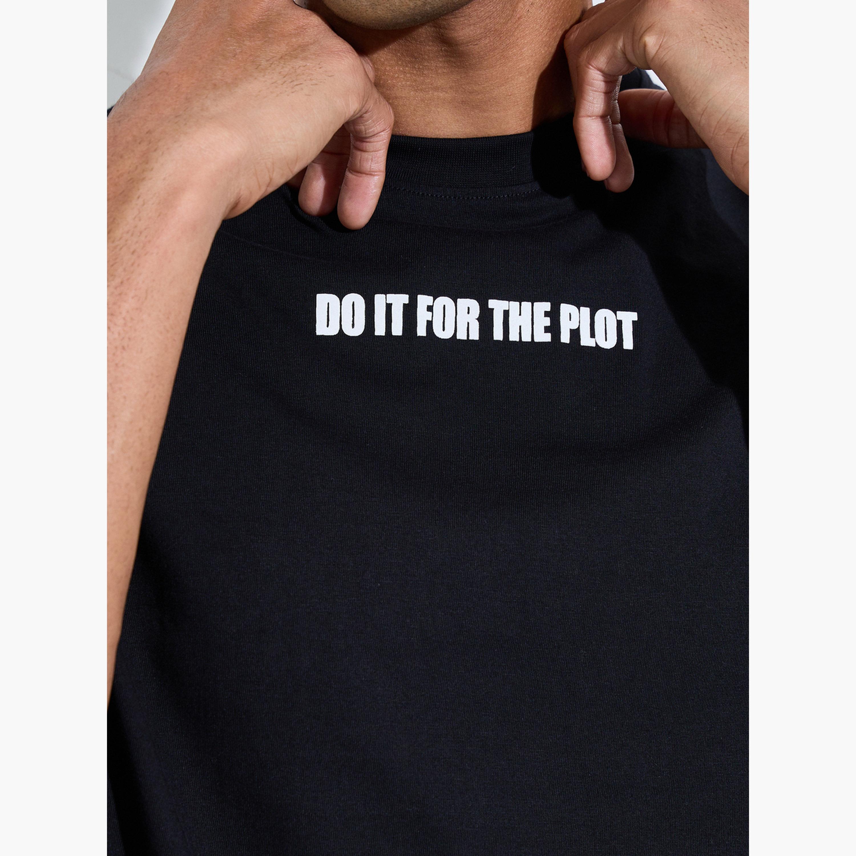 ستايلي - تيشيرت رجالي أسود فضفاض مطبوع عليه صورة عالية الدقة من الأمام-men-clothing-tshirtsandpolos-tshirts-image-5