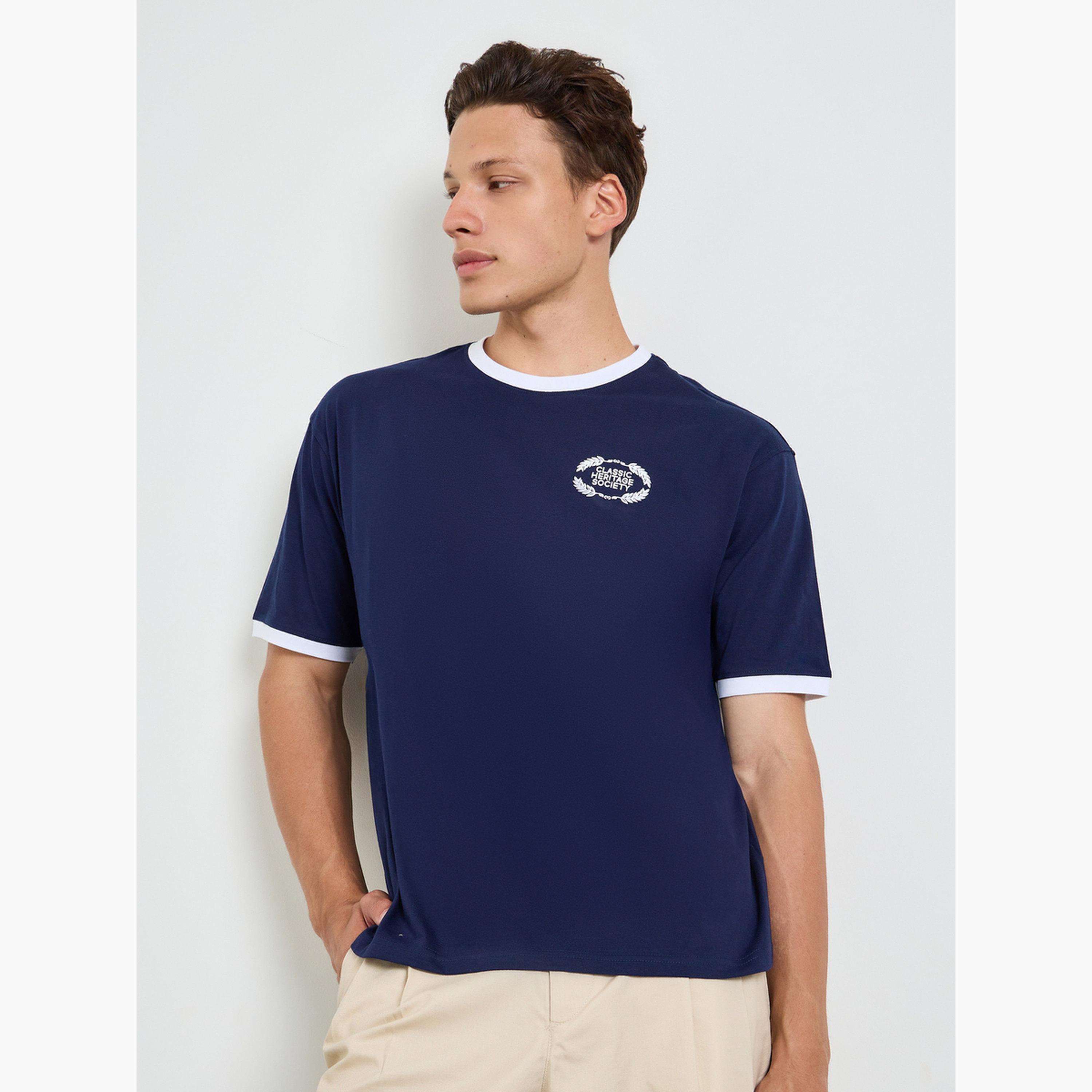 Styli Men Boxy Fit Cotton Jersey Ringer T-Shirt with HD Print-men-clothing-tshirtsandpolos-tshirts-image-1