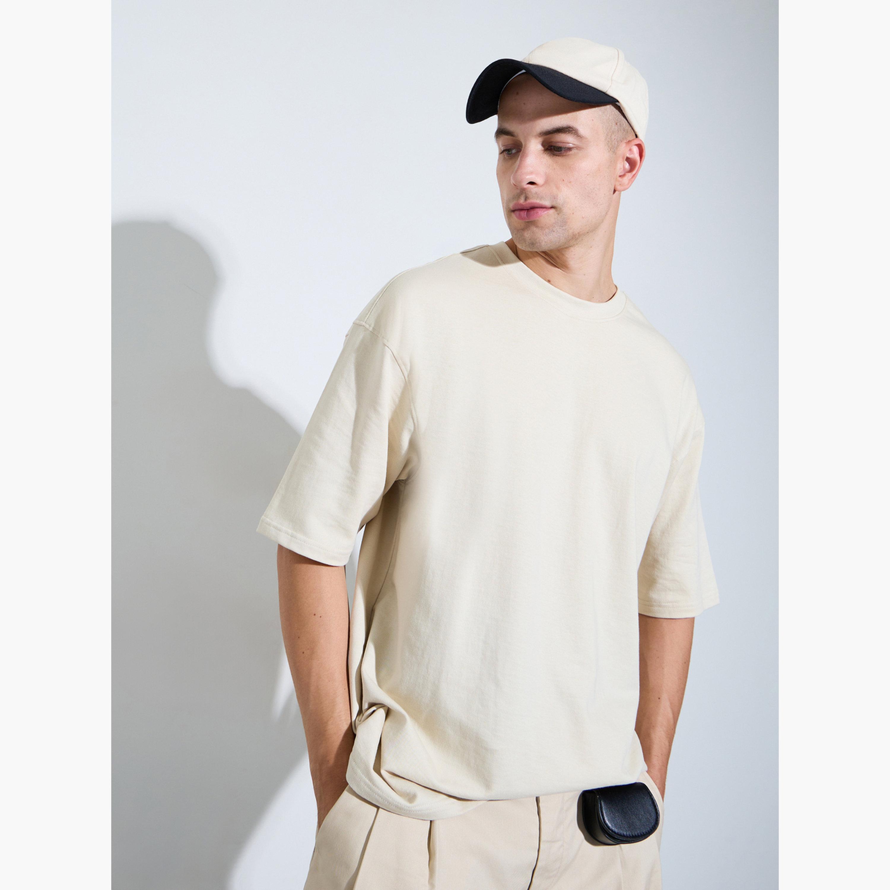 تيشيرت واسع بطبعة جرافيك خلفية للرجال-men-clothing-tshirtsandpolos-tshirts-image-3