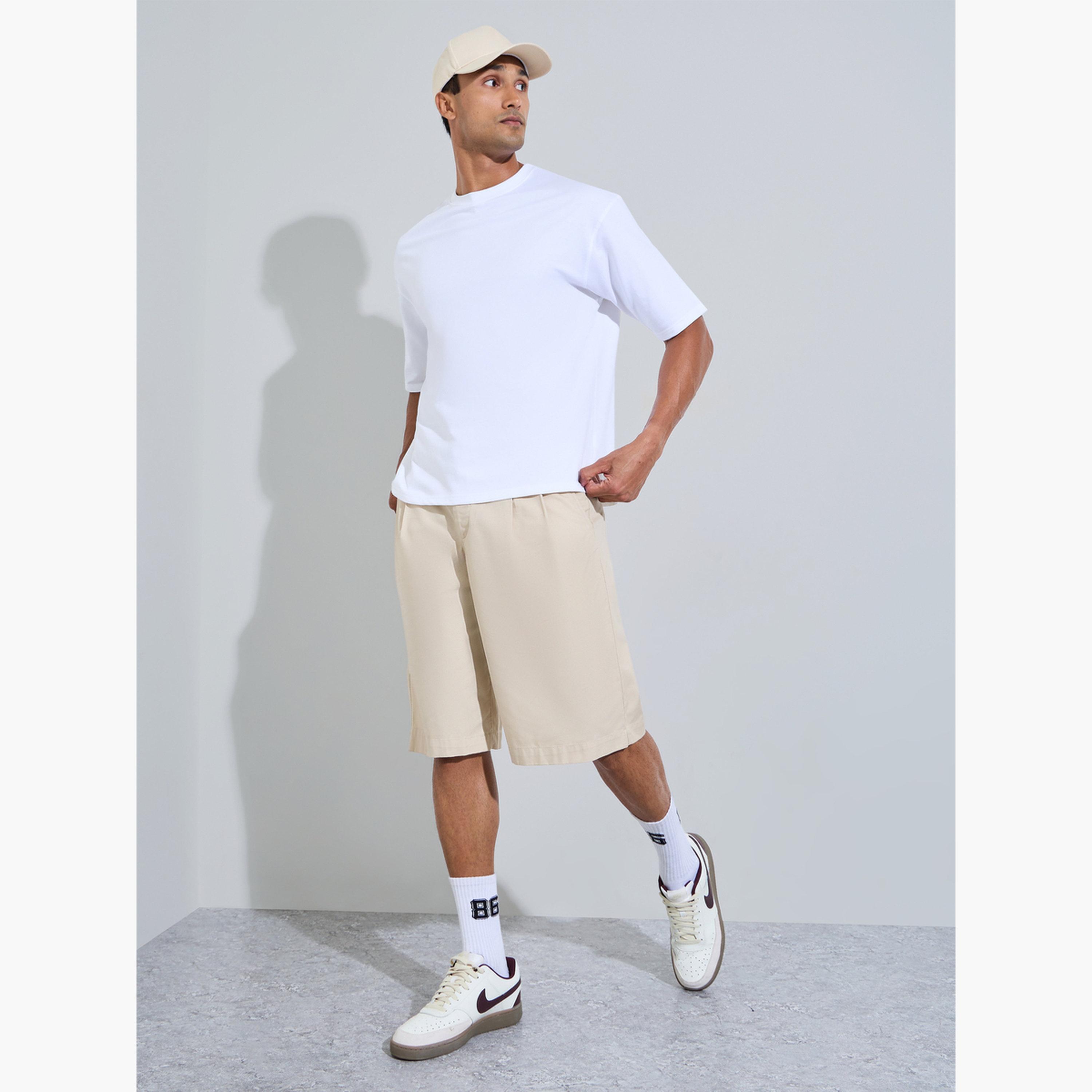 تيشيرت تيري واسع بطبعة كتابة على الظهر للرجال-men-clothing-tshirtsandpolos-tshirts-image-2