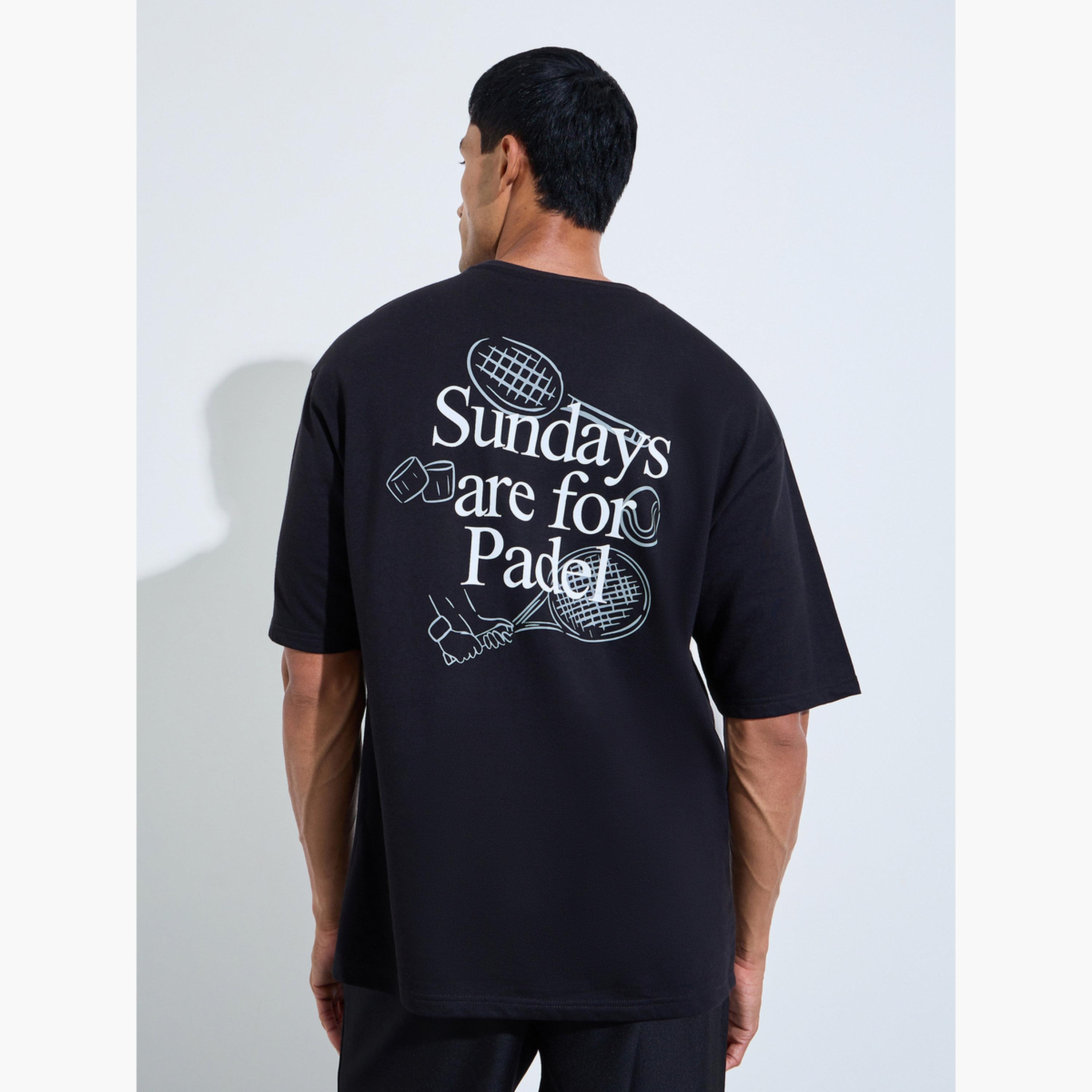 تيشيرت تيري واسع بطبعة جرافيك خلفية للرجال-men-clothing-tshirtsandpolos-tshirts-image-4