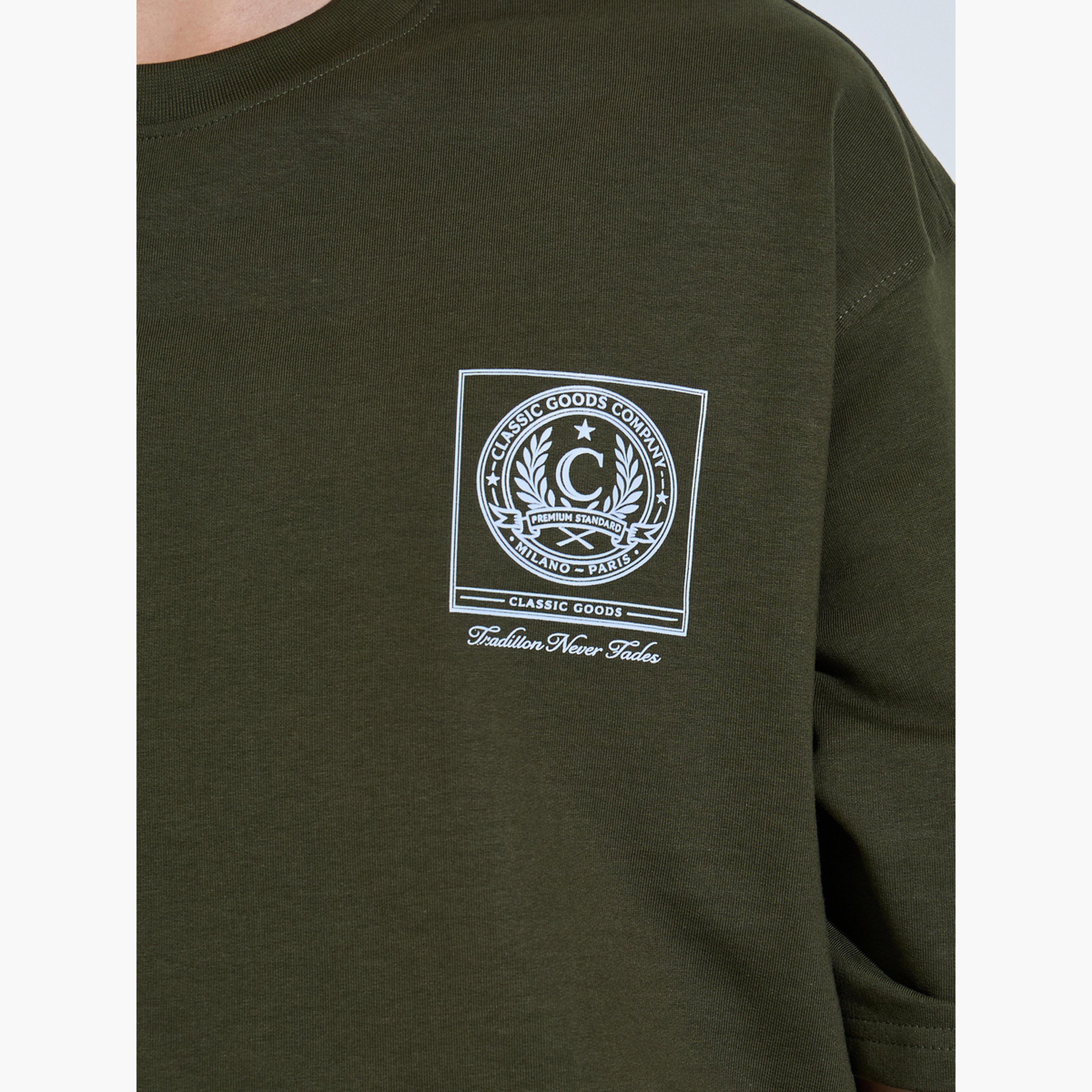 Styli Men Olive Graphic Print Oversized T-Shirt-men-clothing-tshirtsandpolos-tshirts-image-5