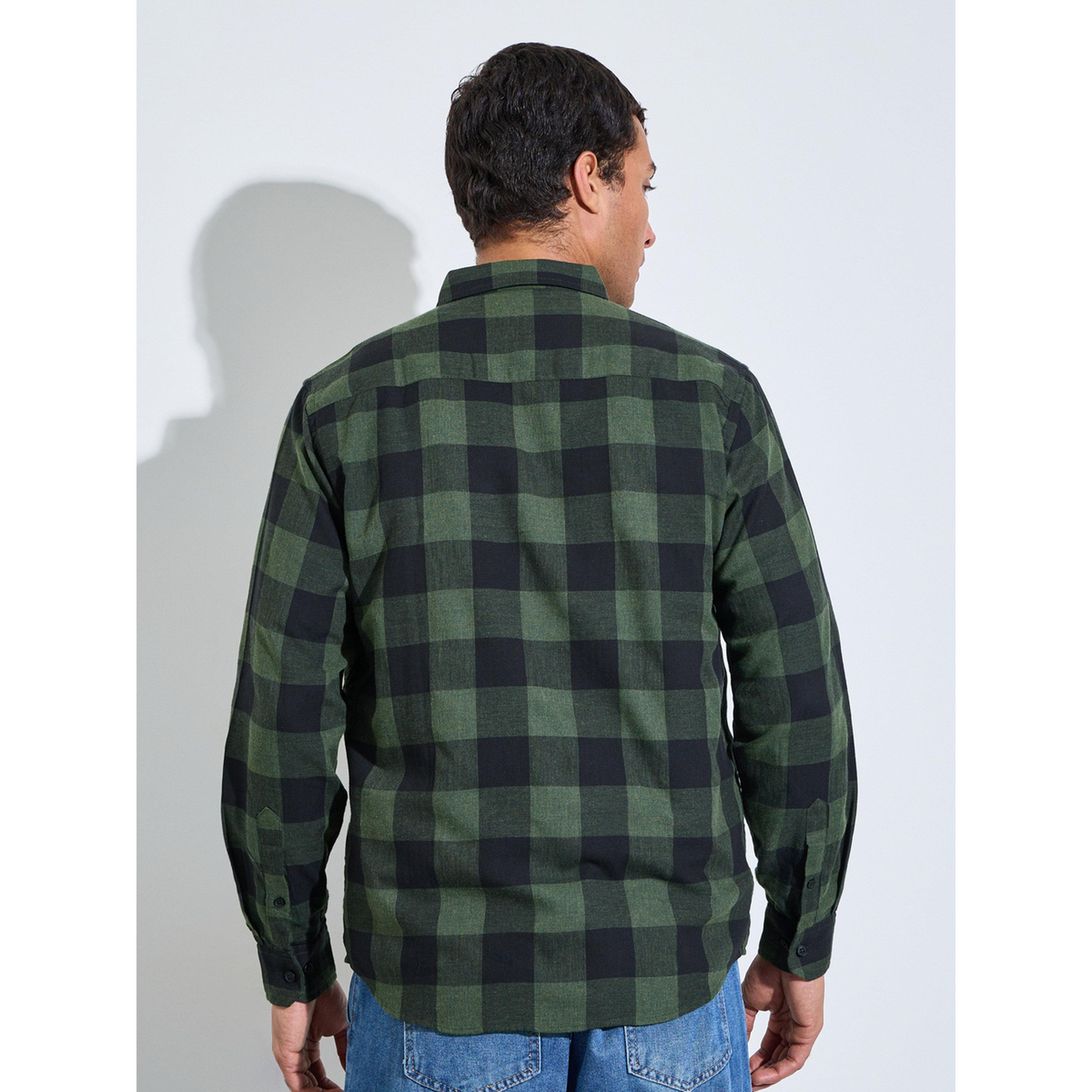 قميص مضلع بأكمام طويلة ومقاس عادي-men-clothing-shirts-image-4