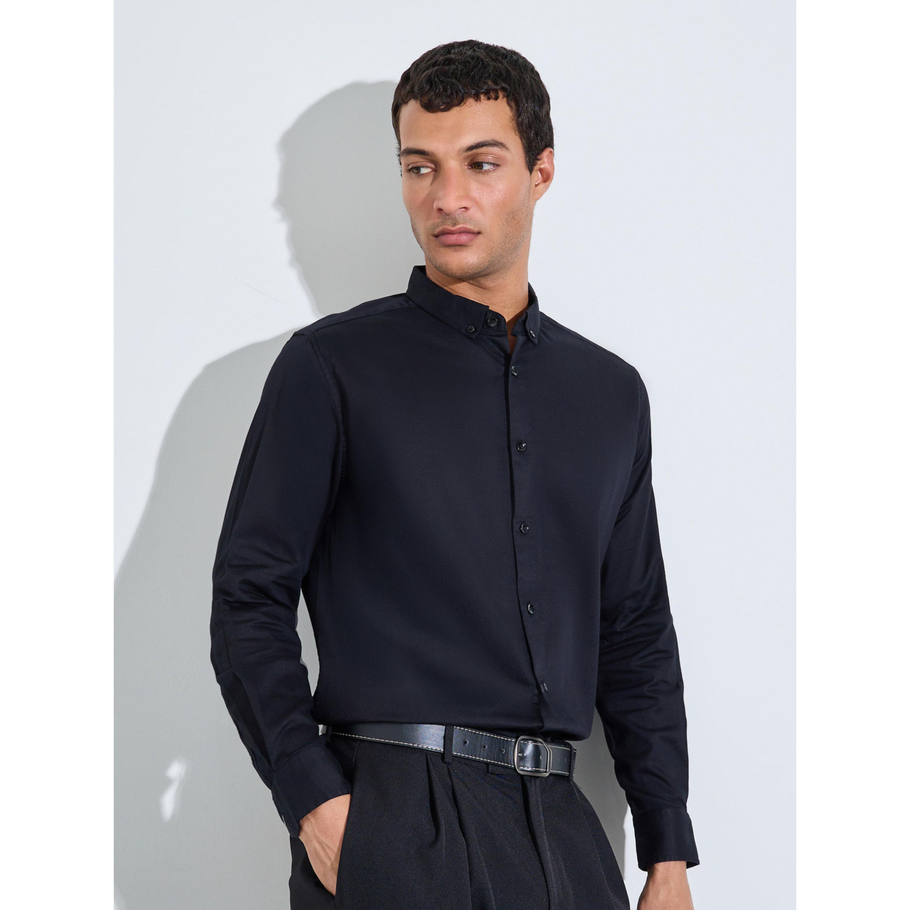 قميص بارز الملمس بمقاس عادي-men-clothing-shirts-image-5