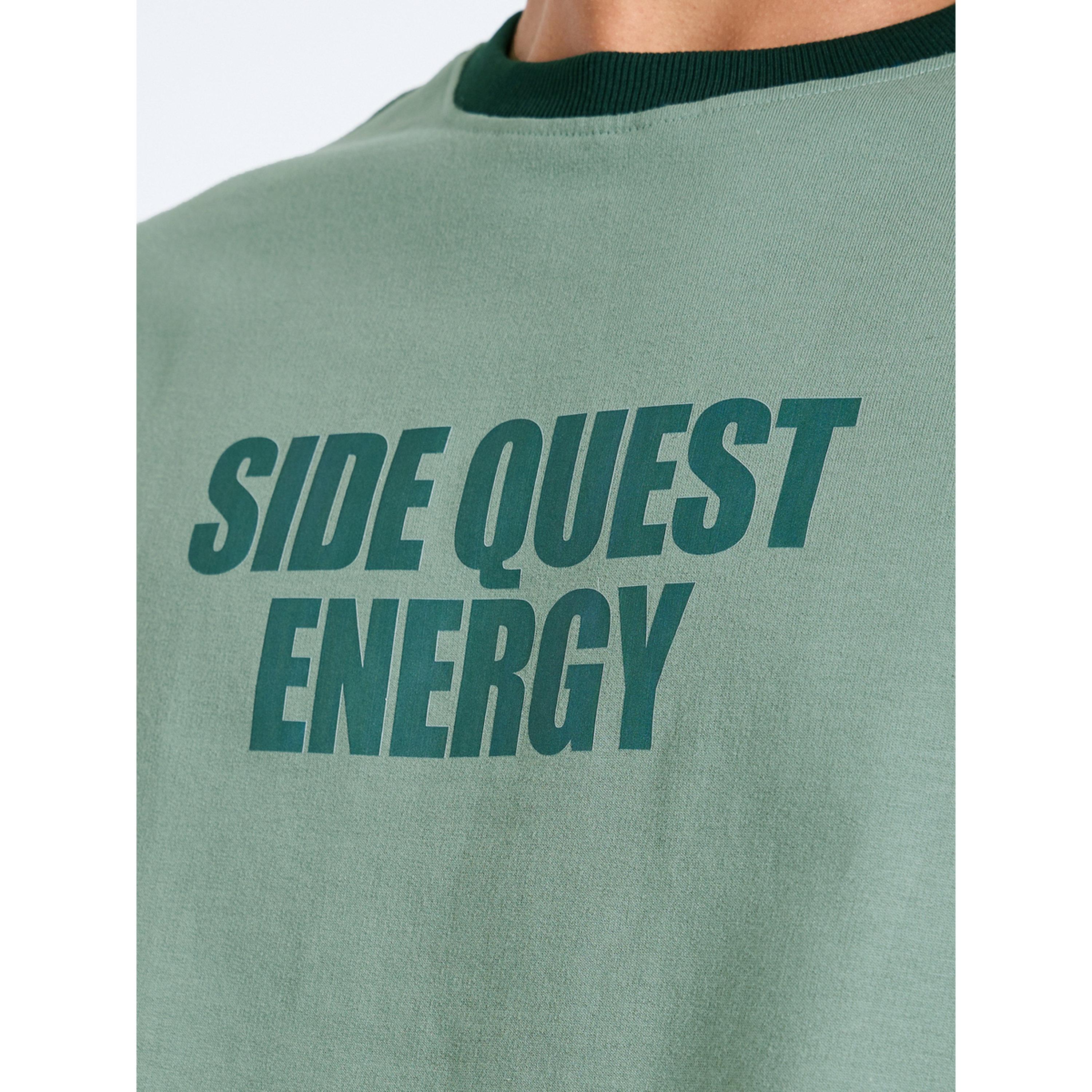 تيشيرت تيري واسع برينجر وطبعة أمامي للرجال باللون الأخضر-men-clothing-tshirtsandpolos-tshirts-image-5