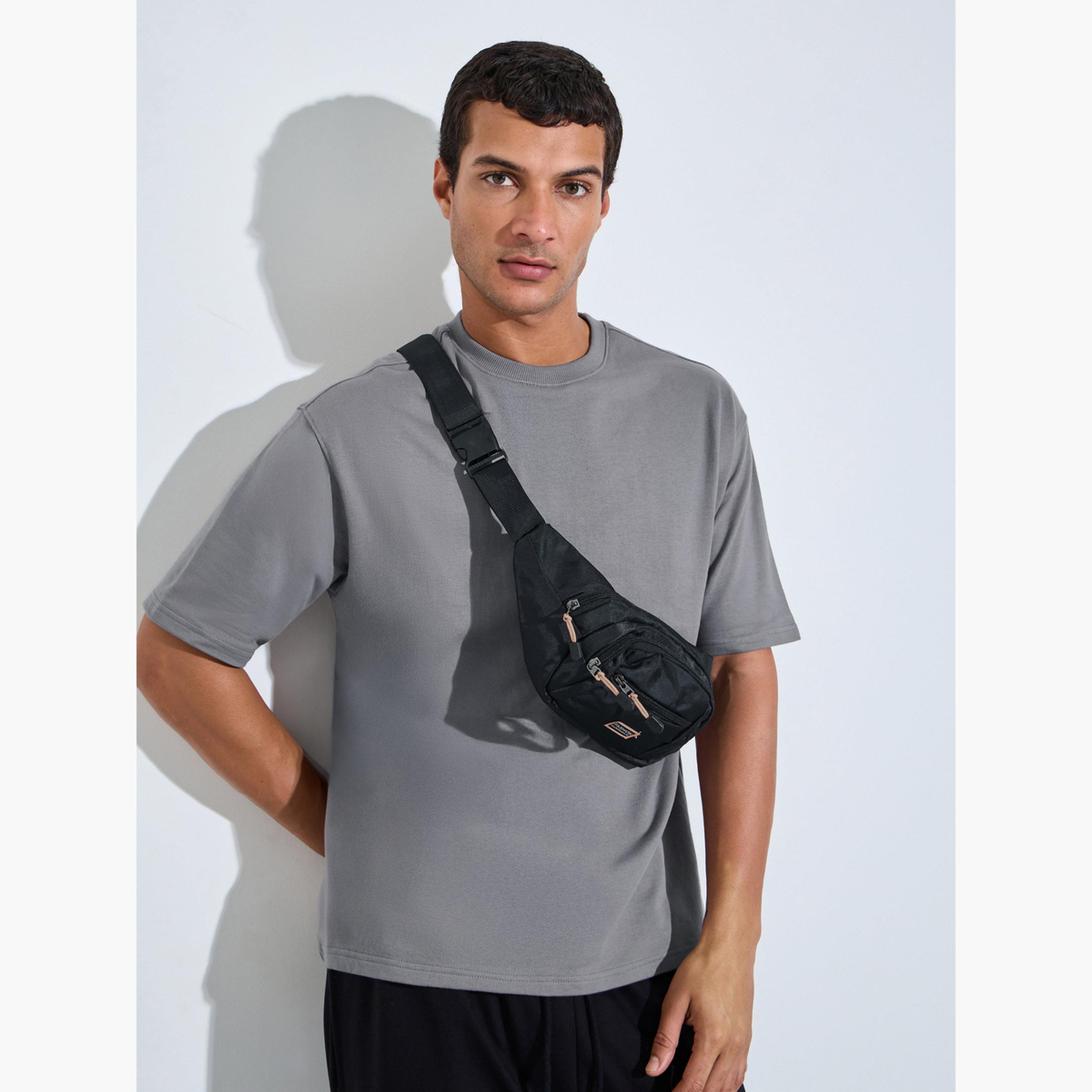 Styli Men Grey Oversized Back Graphic Print Terry T-Shirt-men-clothing-tshirtsandpolos-tshirts-image-3