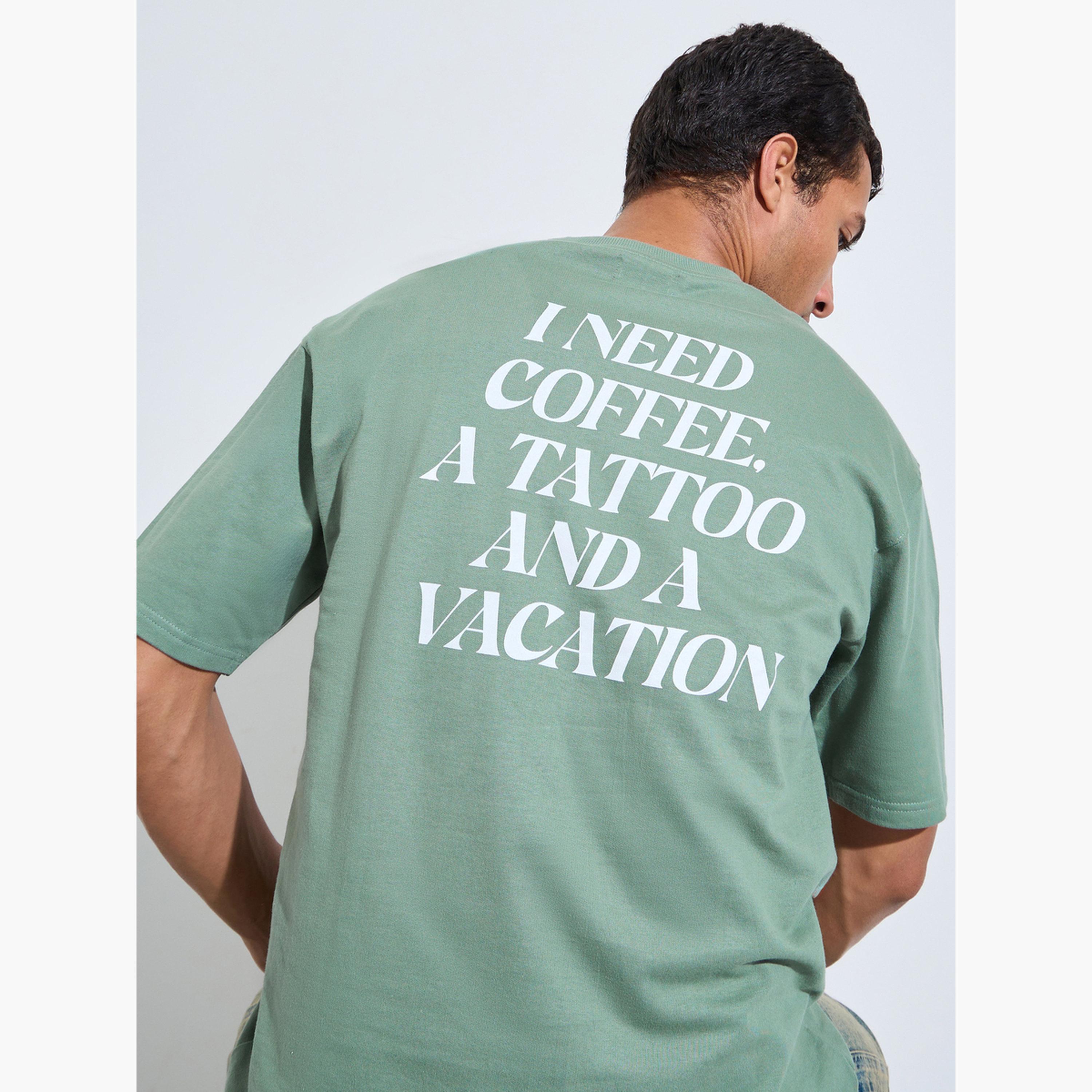 تيشيرت تيري واسع بطبعة كتابة على الظهر للرجال-men-clothing-tshirtsandpolos-tshirts-image-3