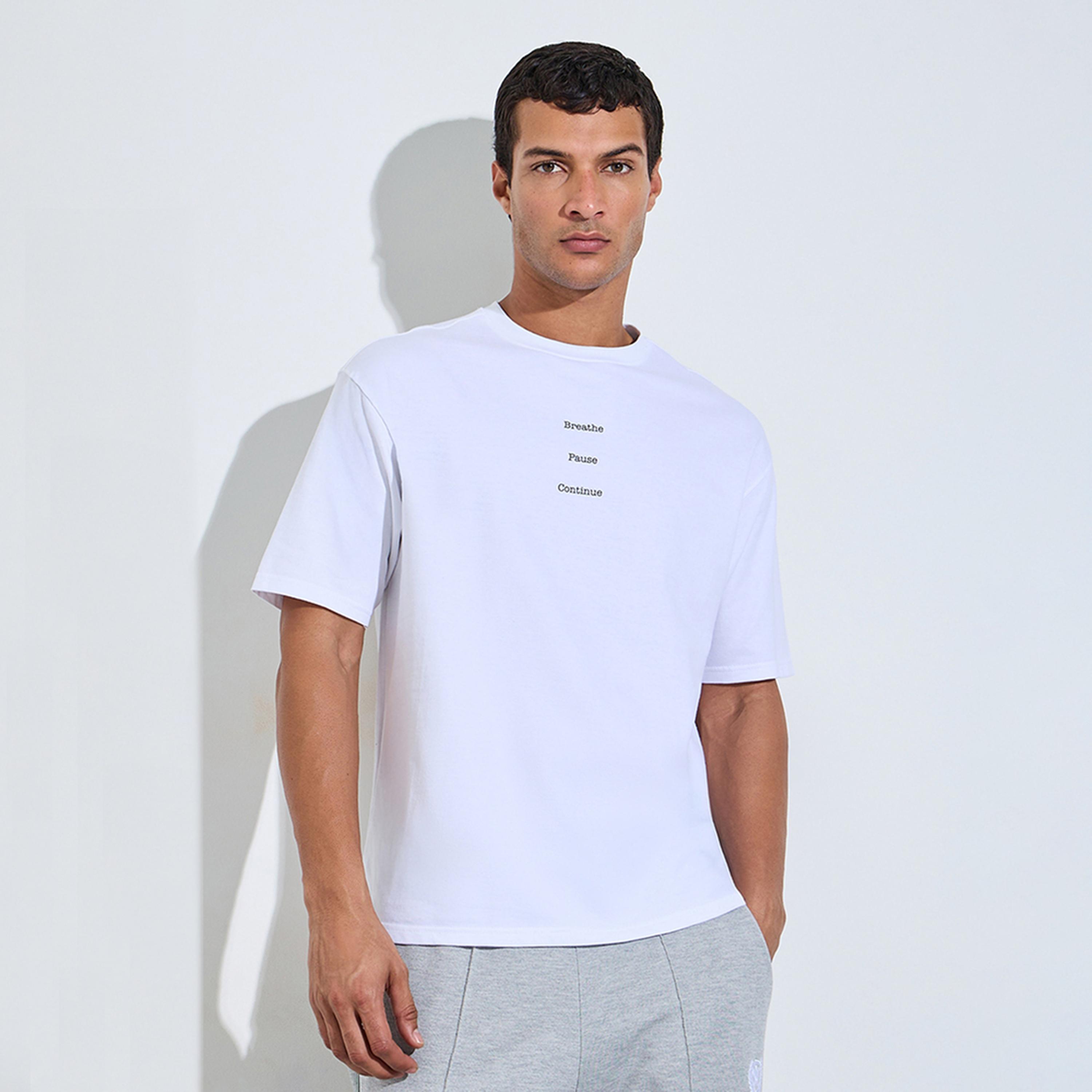 تيشيرت تيري واسع بطبعة كتابة-men-clothing-tshirtsandpolos-tshirts-image-1