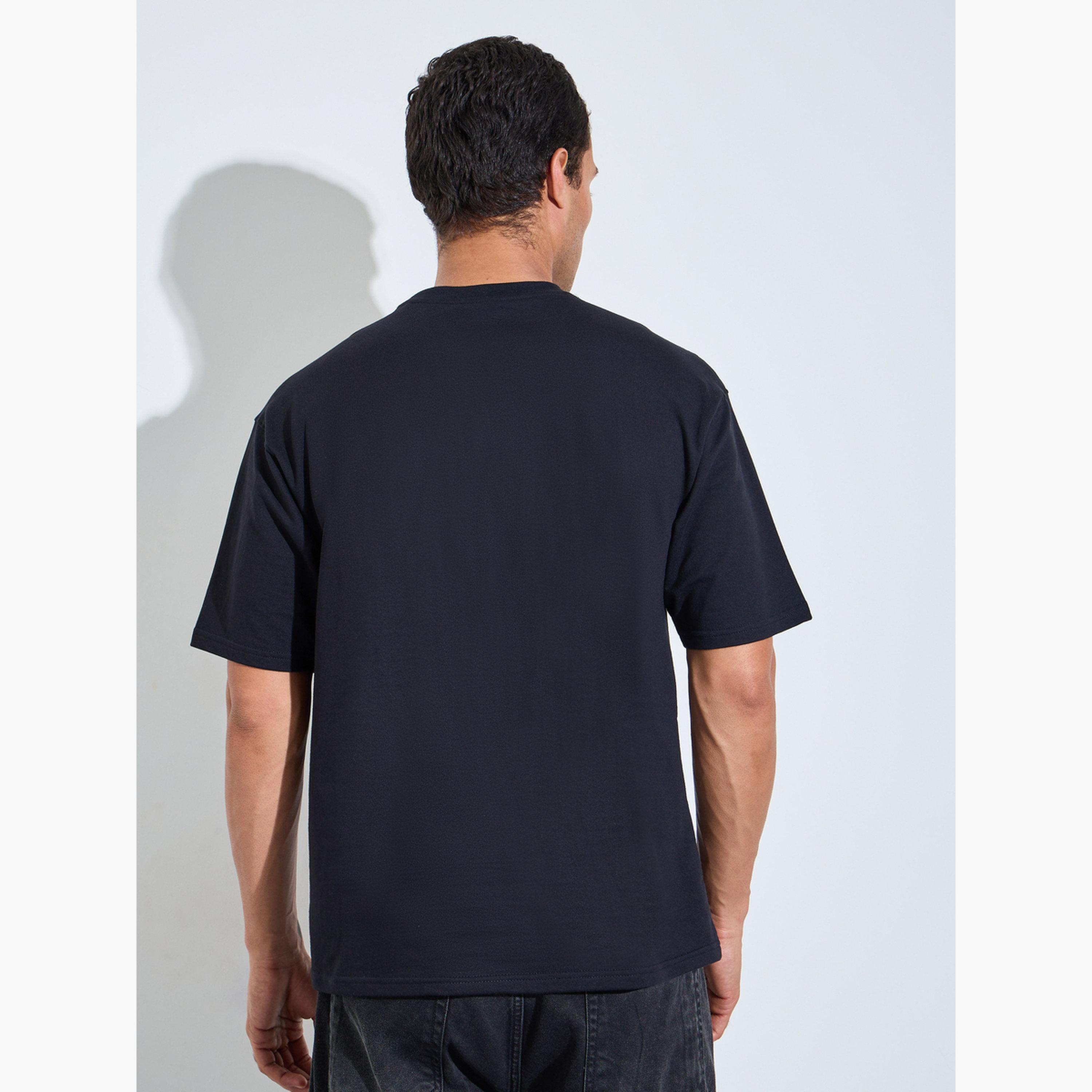 تيشيرت تيري واسع بياقة دائرية ضيقة للرجال-men-clothing-tshirtsandpolos-tshirts-image-3