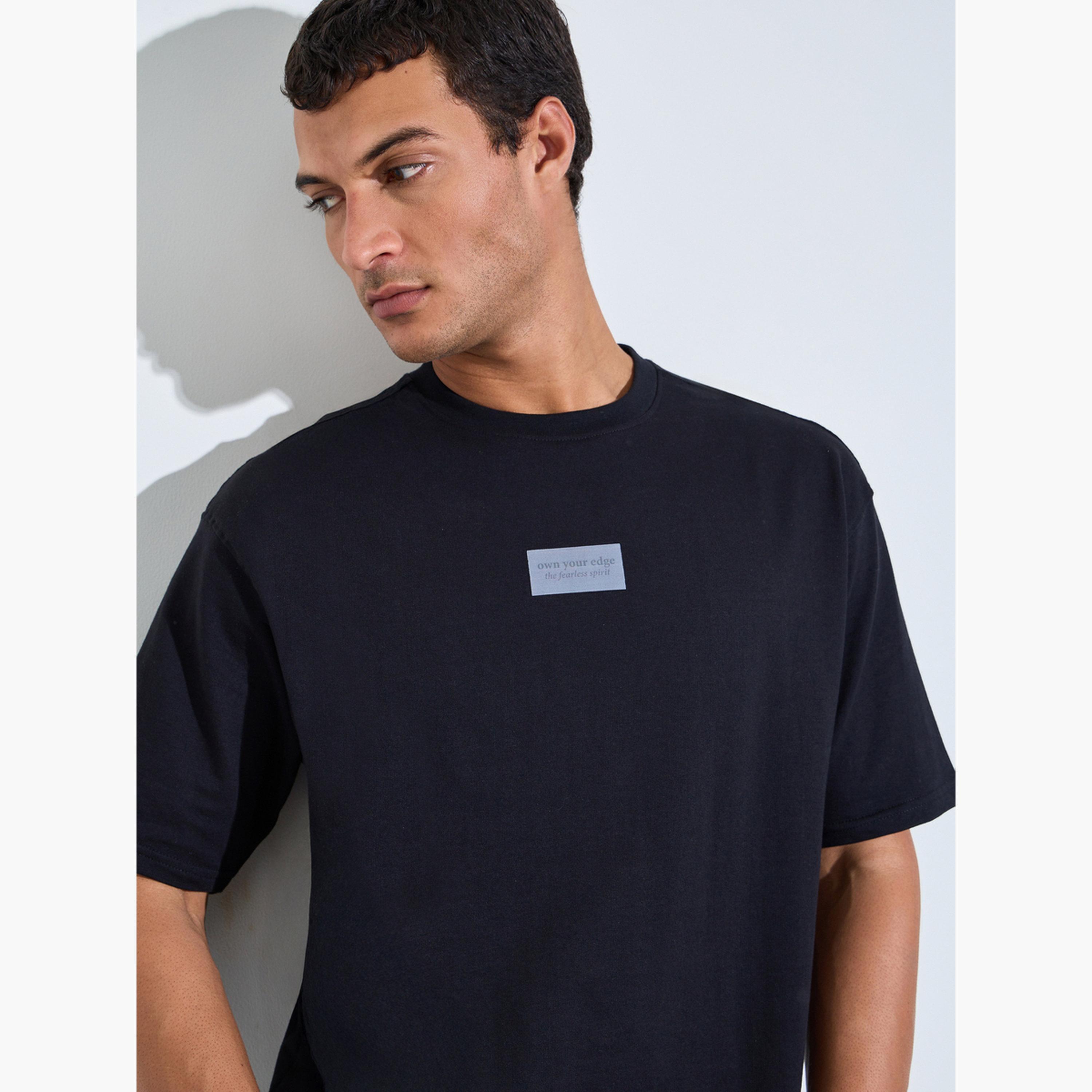 تيشيرت تيري واسع بياقة دائرية ضيقة للرجال-men-clothing-tshirtsandpolos-tshirts-image-5