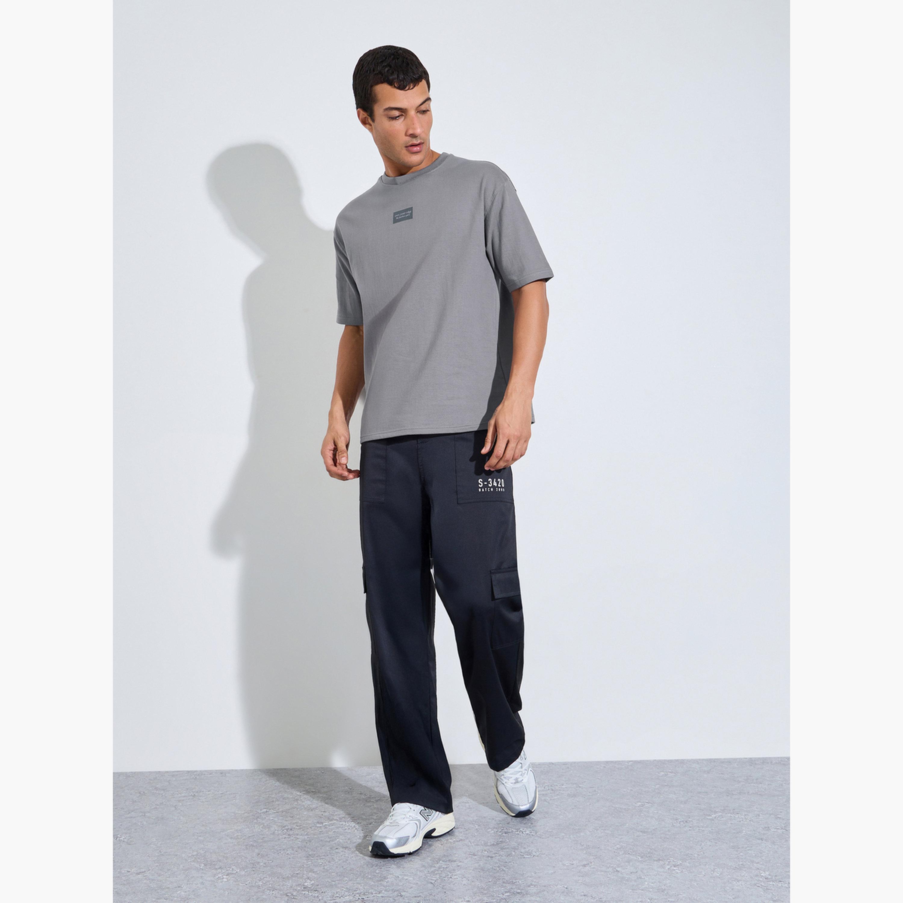 تيشيرت تيري واسع بياقة دائرية ضيقة للرجال-men-clothing-tshirtsandpolos-tshirts-image-2