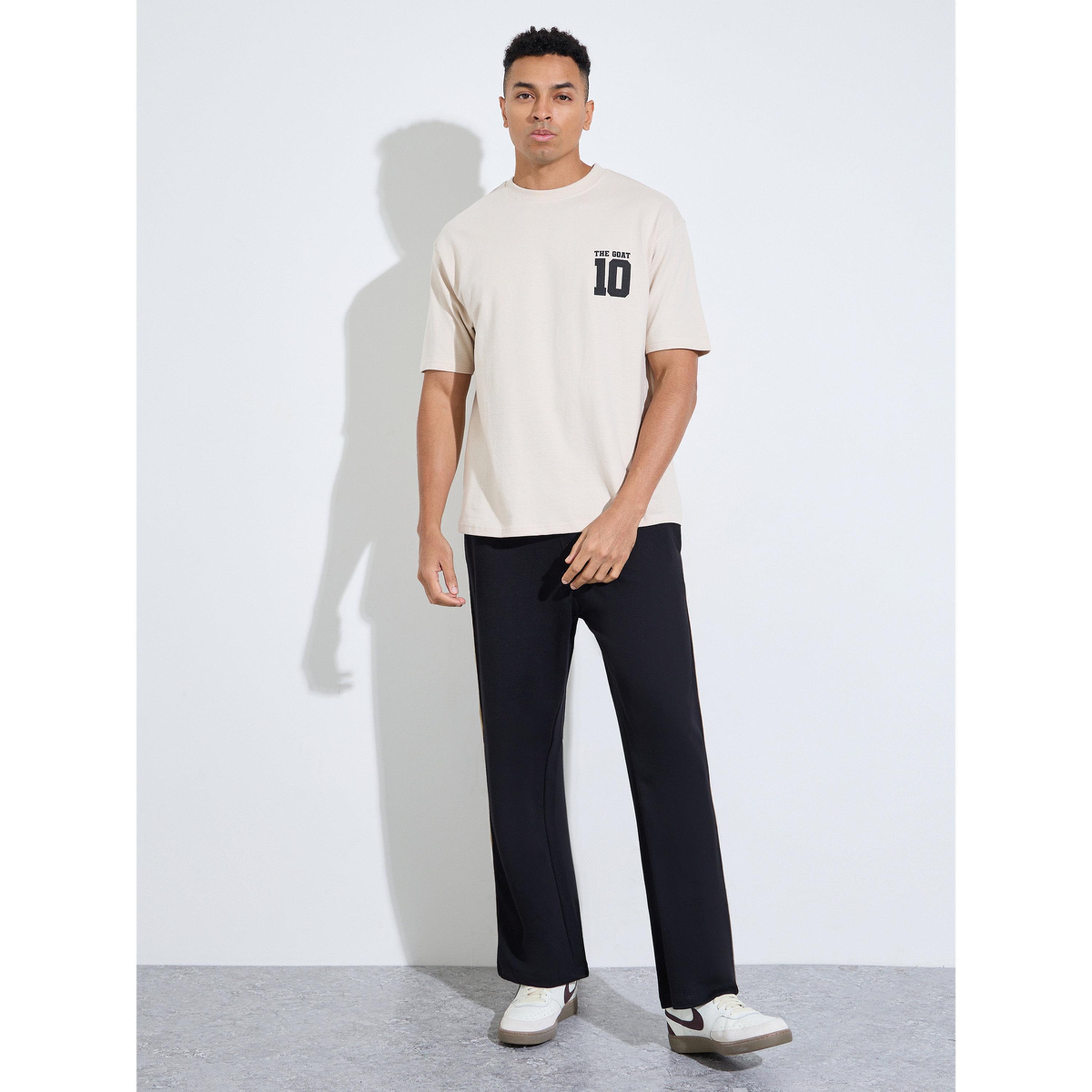Styli Beige Graphic Print Crew Neck Oversized T-Shirt-men-clothing-tshirtsandpolos-tshirts-image-2