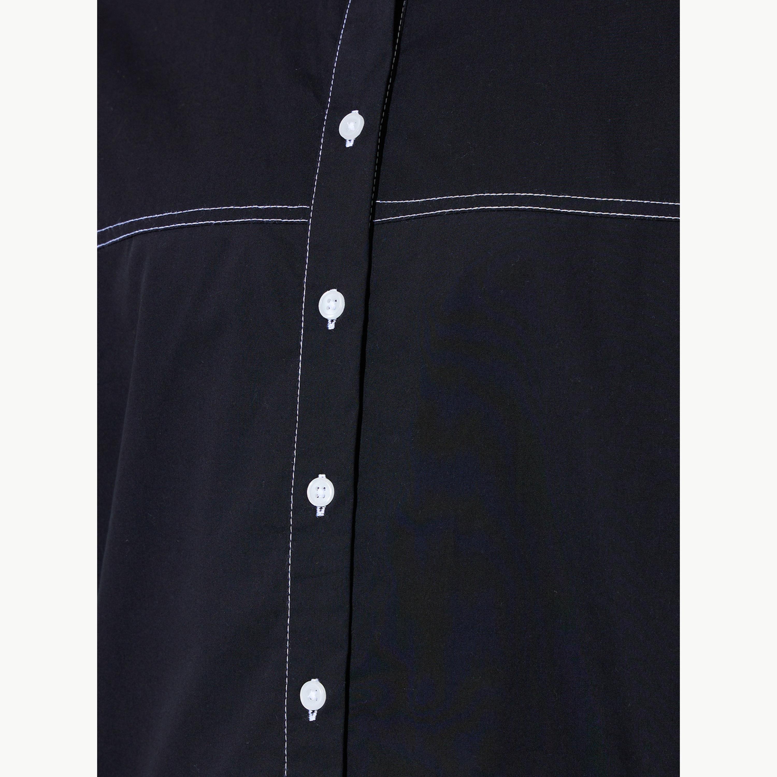 قميص واسع مع درزات متباينة للرجال-women-clothing-shirtsandblouses-shirts-image-5