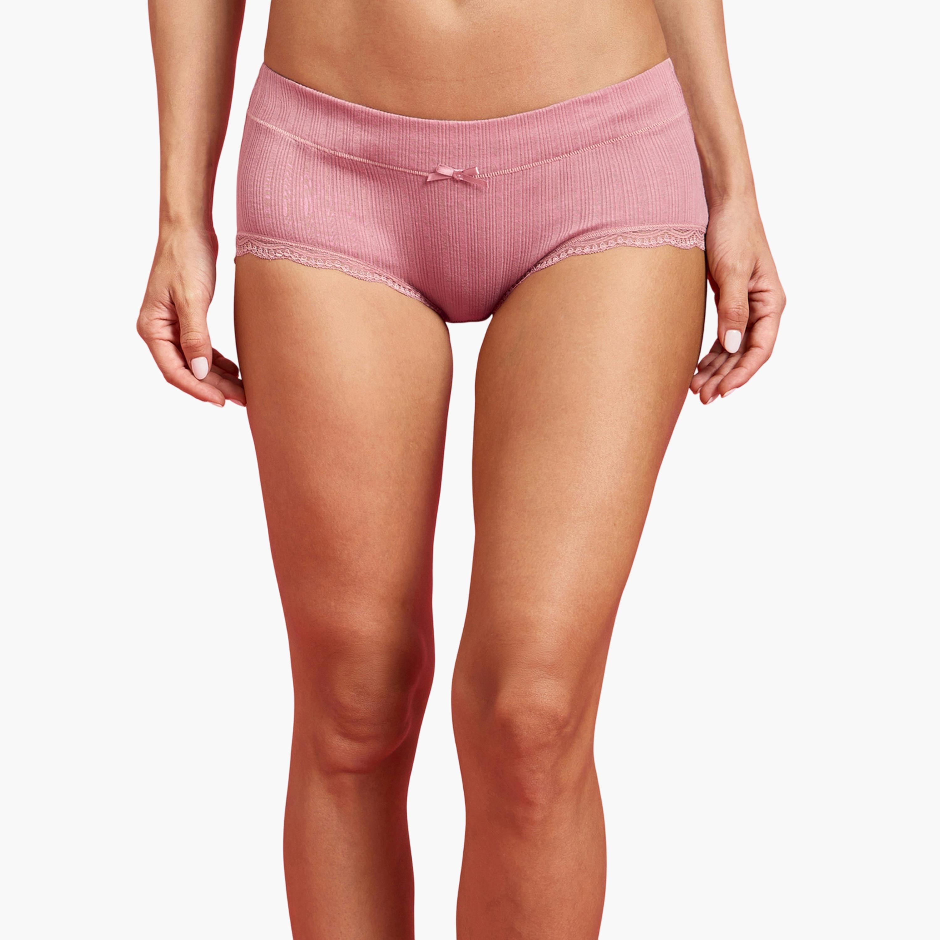 Styli Pack of 3 - Rib Cotton Full Brief with Bow Detail-women-clothing-lingerie-panties-image-5