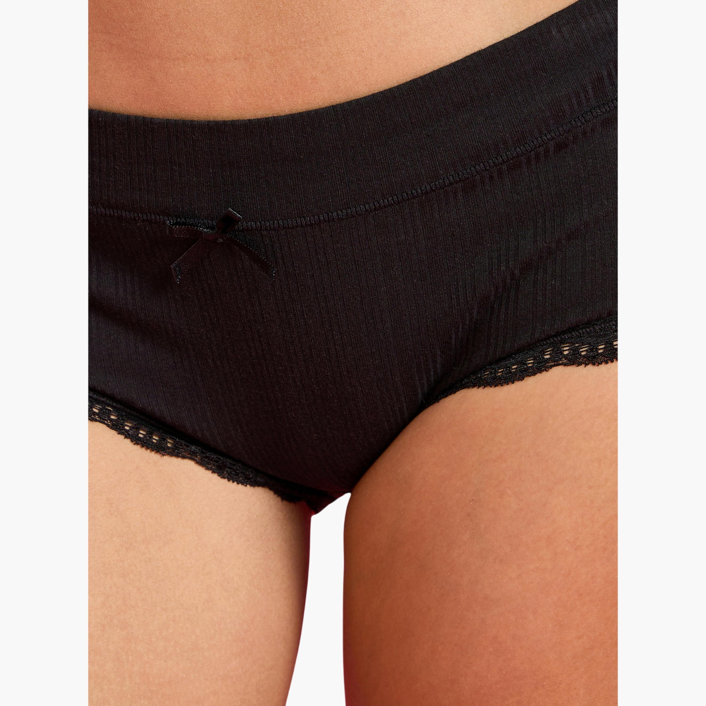 Styli Pack of 3 - Rib Cotton Full Brief with Bow Detail-women-clothing-lingerie-panties-image-6