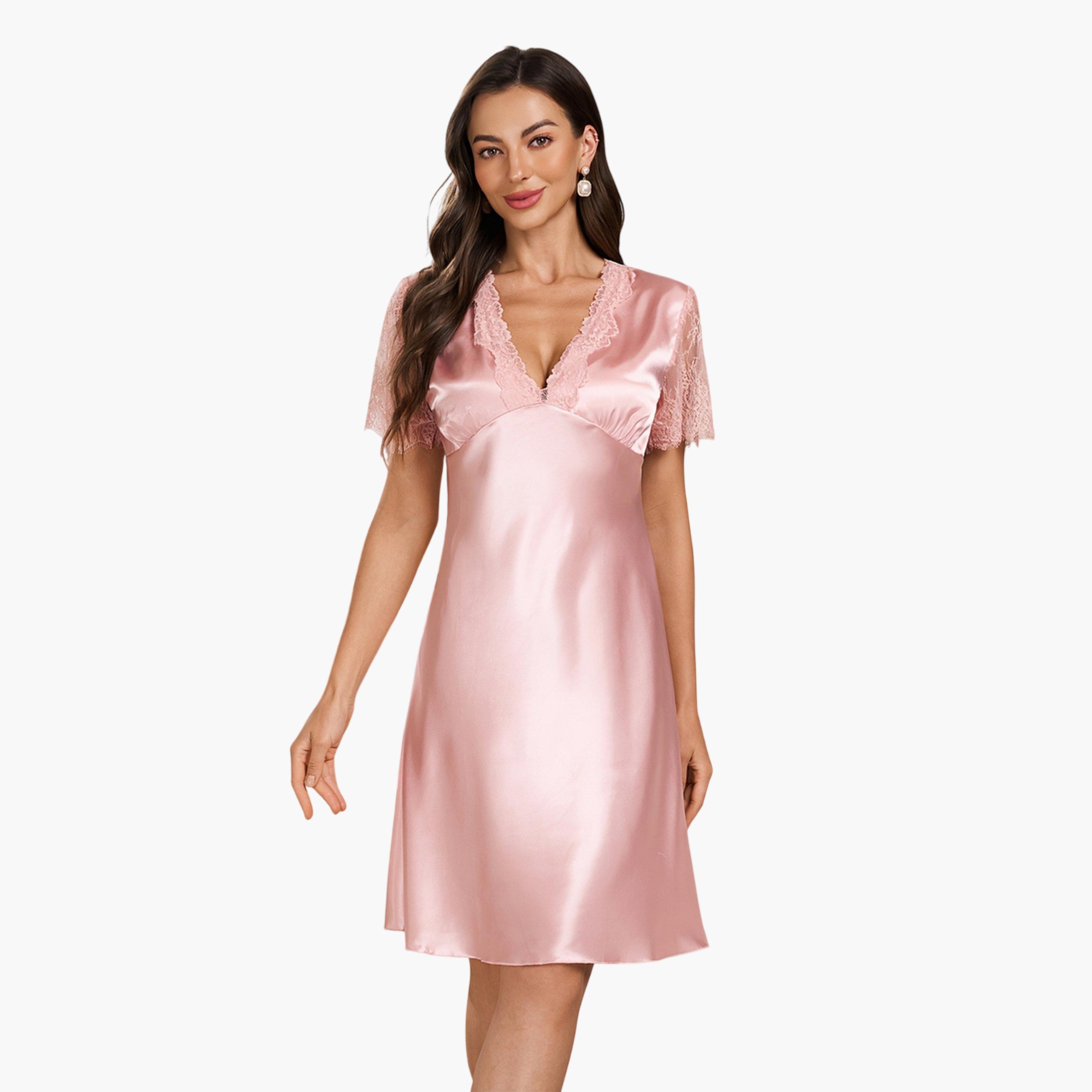 قميص نوم فاتح بتفاصيل دانتيل-women-clothing-nightwear-nighties-image-1